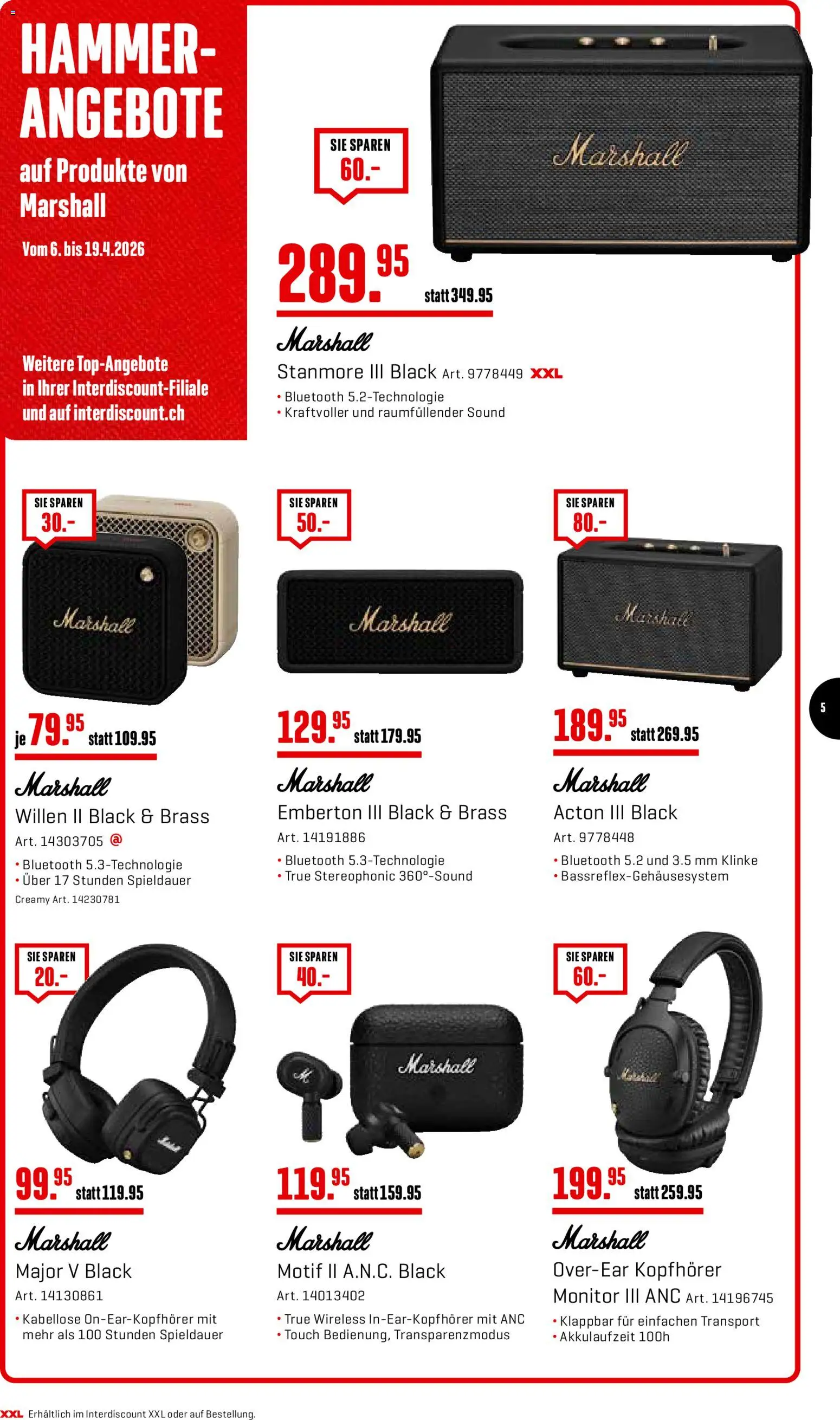 Interdiscount aktionen – gültig ab 06.04.2026 | Seite: 5 | Produkte: Monitor, Kopfhörer