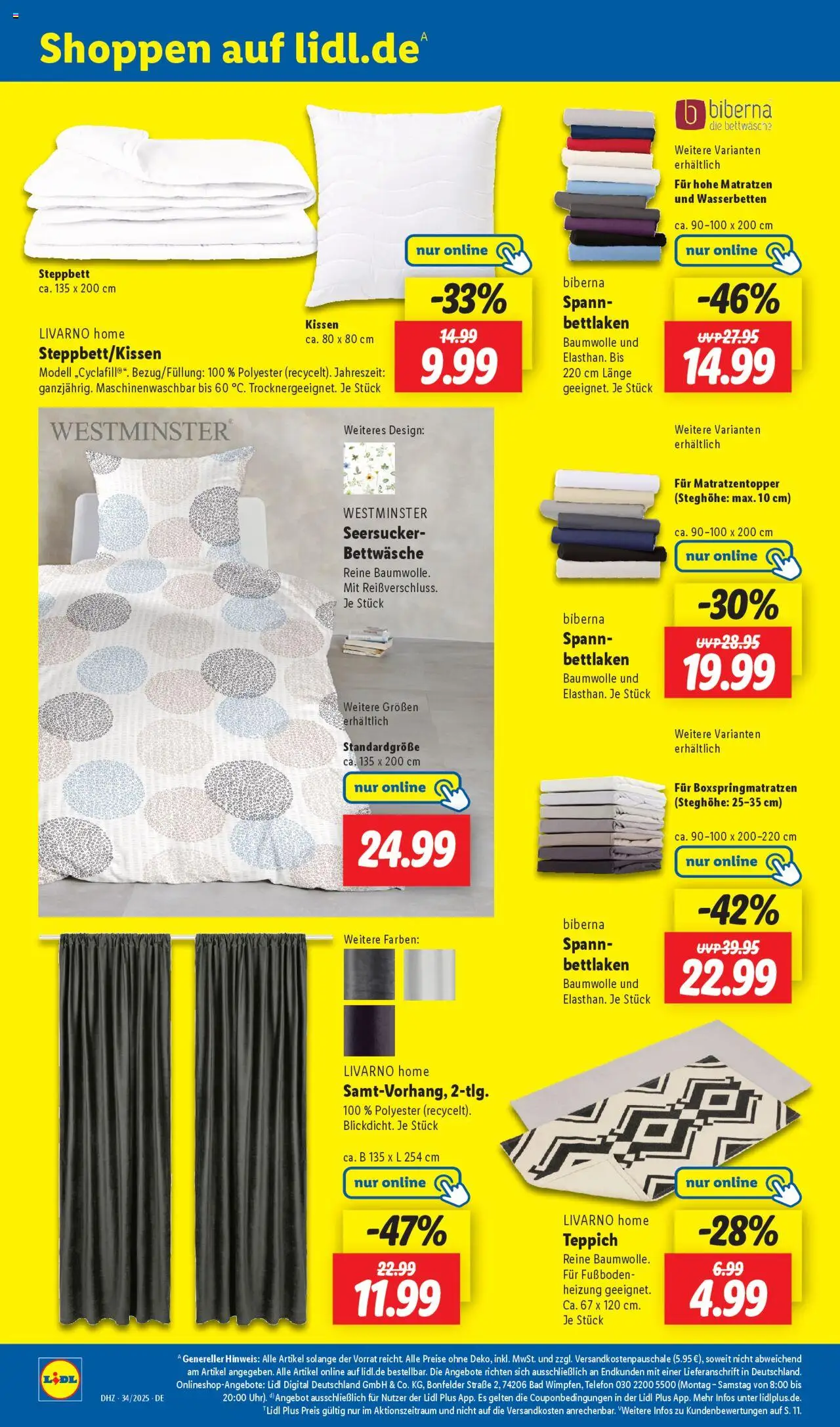 Lidl Prospekt Aarbergen - gültig ab dem 18.08.2025 | Seite: 14 | Produkte: Kissen, Bettwäsche, Bad, Teppich