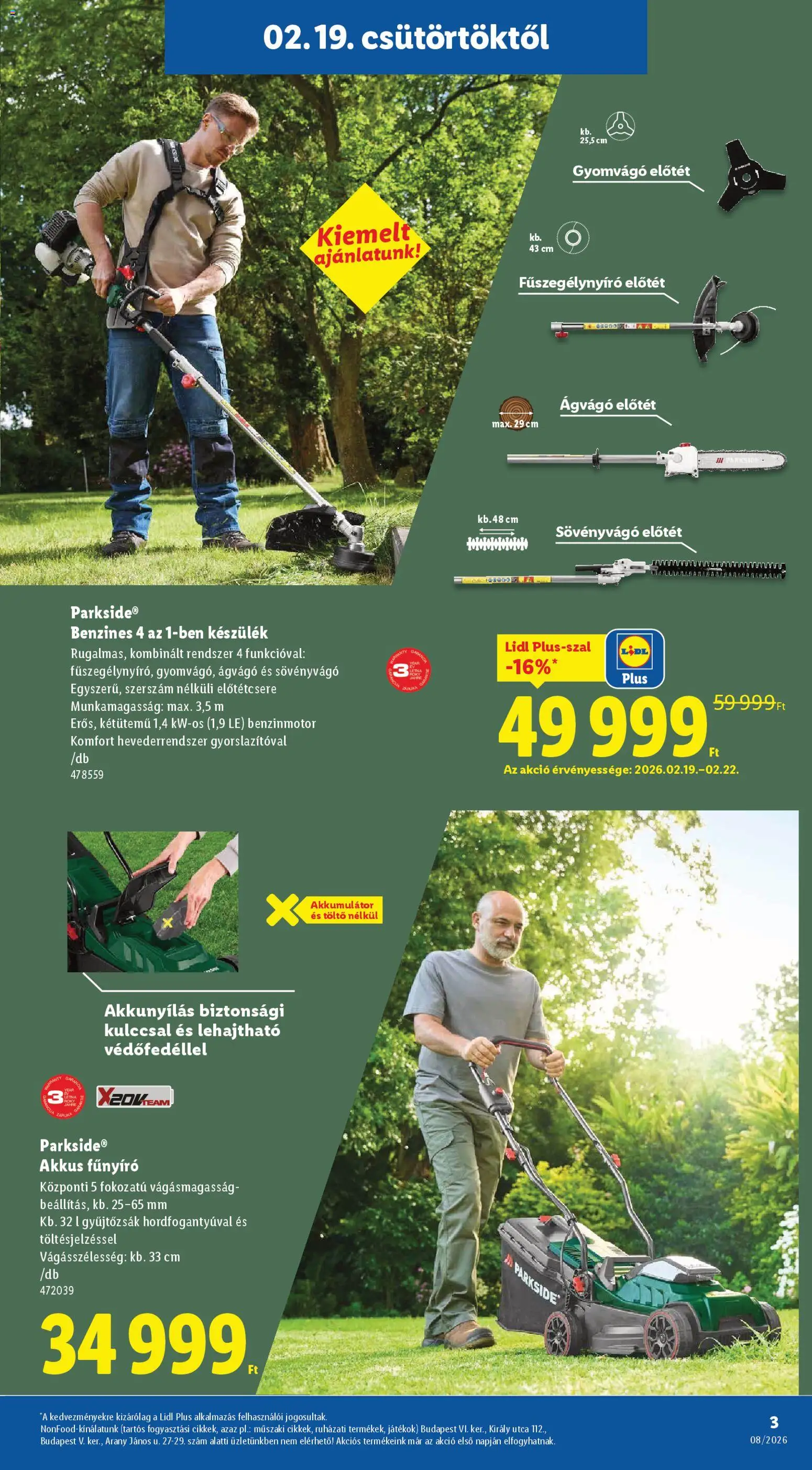 Lidl akciós ujság - amely érvényes a következő dátumtól: 19.02.2026 | Oldal: 3