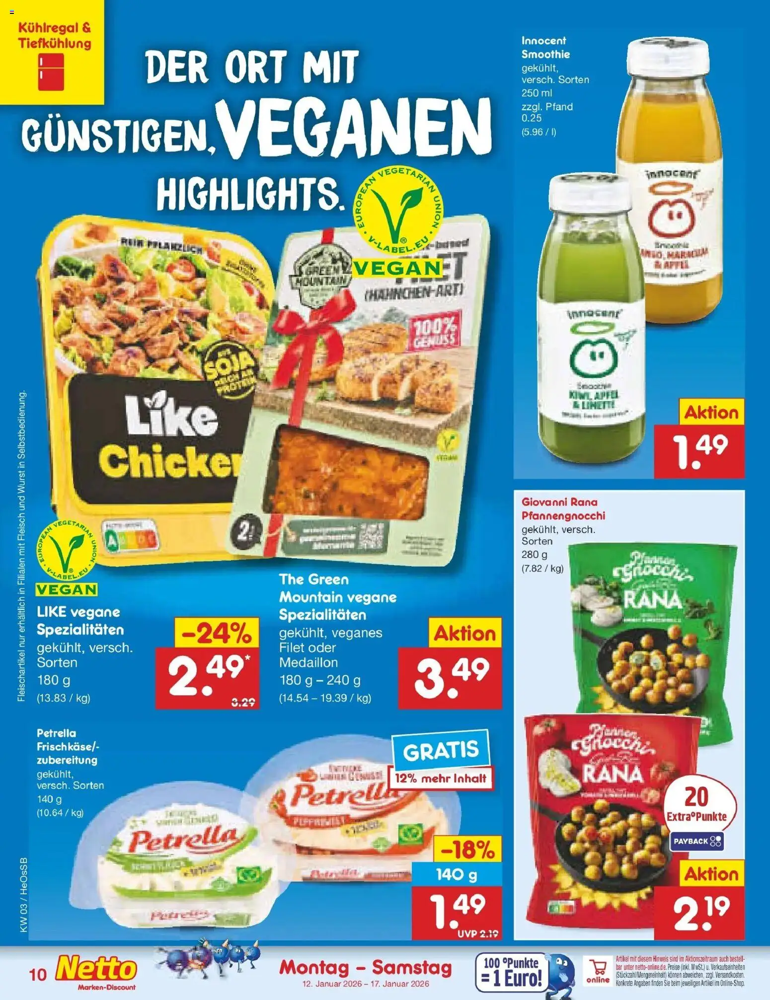 Netto Marken-Discount prospekt Kröpelin	 – gültig ab 12.01.2026 | Seite: 10 | Produkte: Äpfel, Wurst, Fleisch
