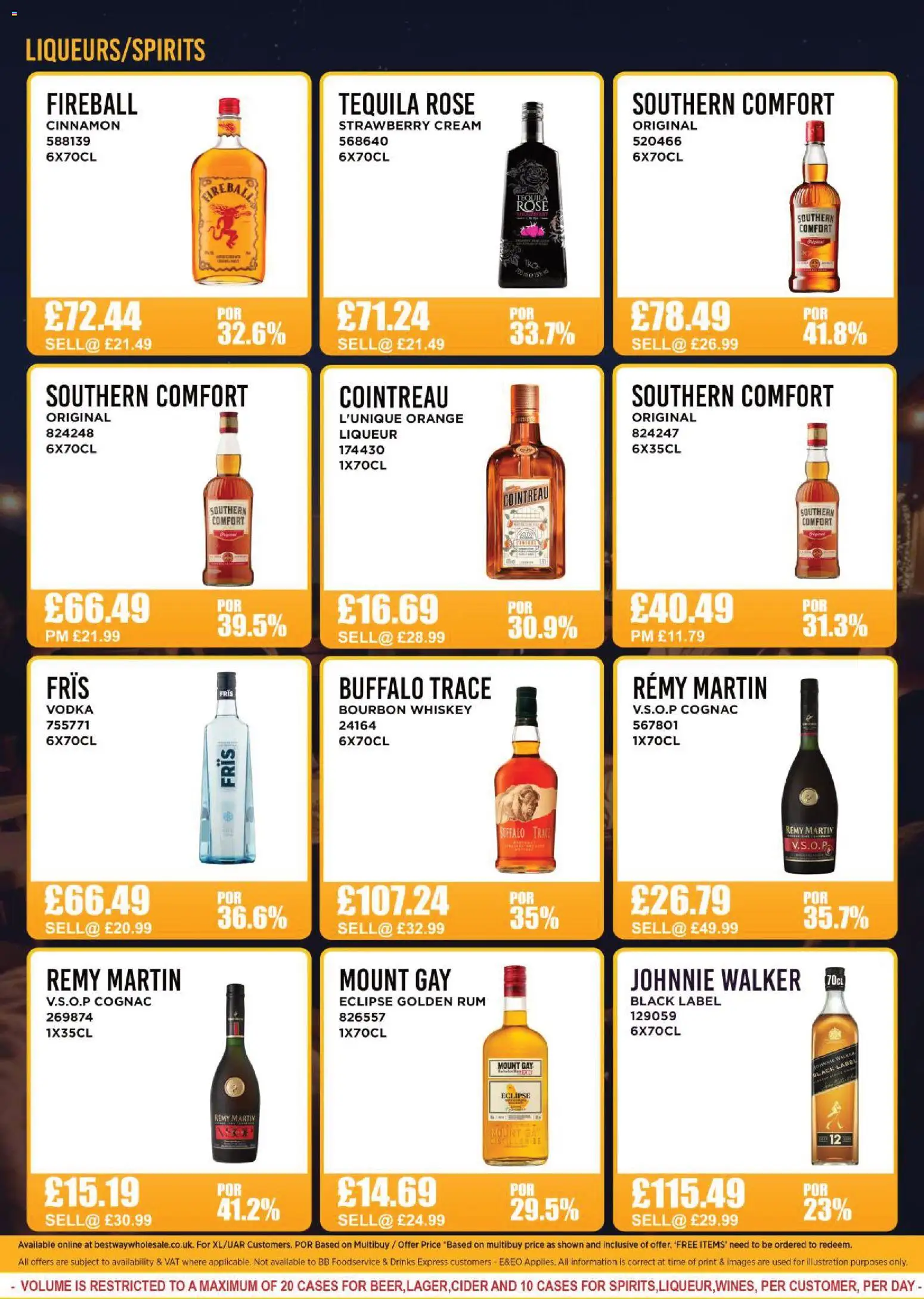 {H1} | Page: 11 | Products: Bourbon, Cream, Whiskey, Orange