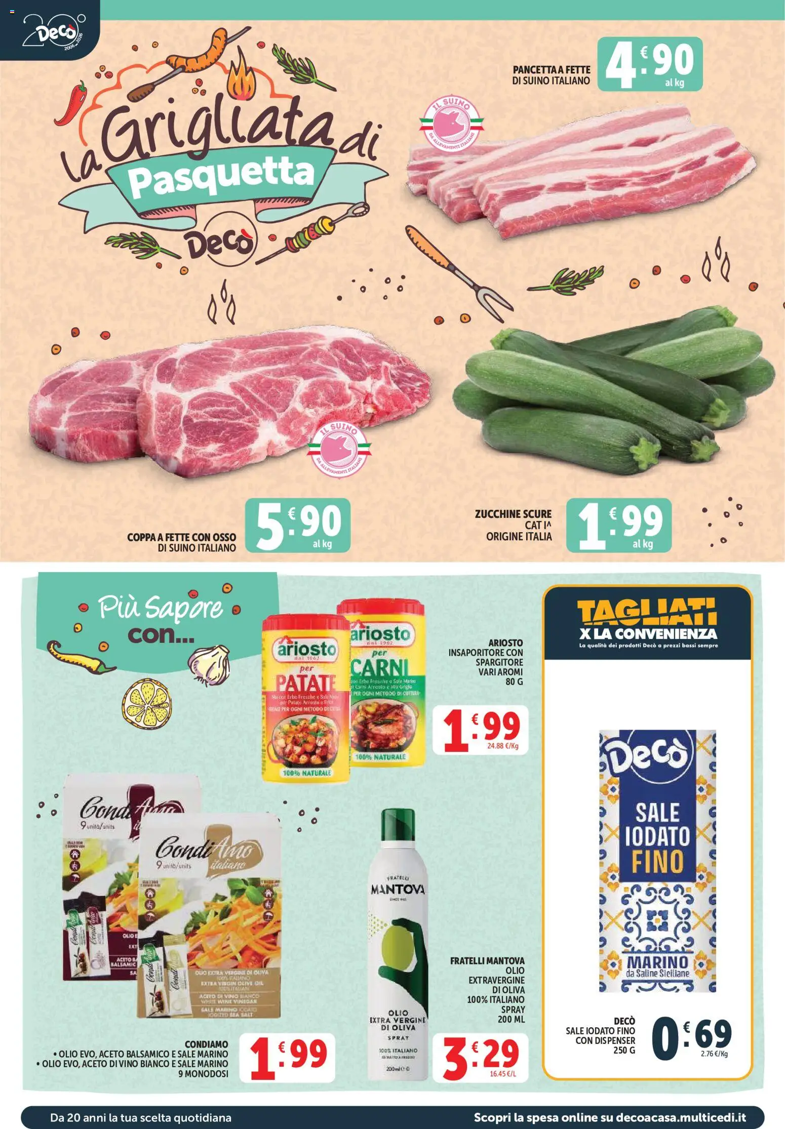 Volantino Decò del 27.03.2026 | Pagina: 12 | Prodotti: Pancetta, Suino, Olive, Zucchine