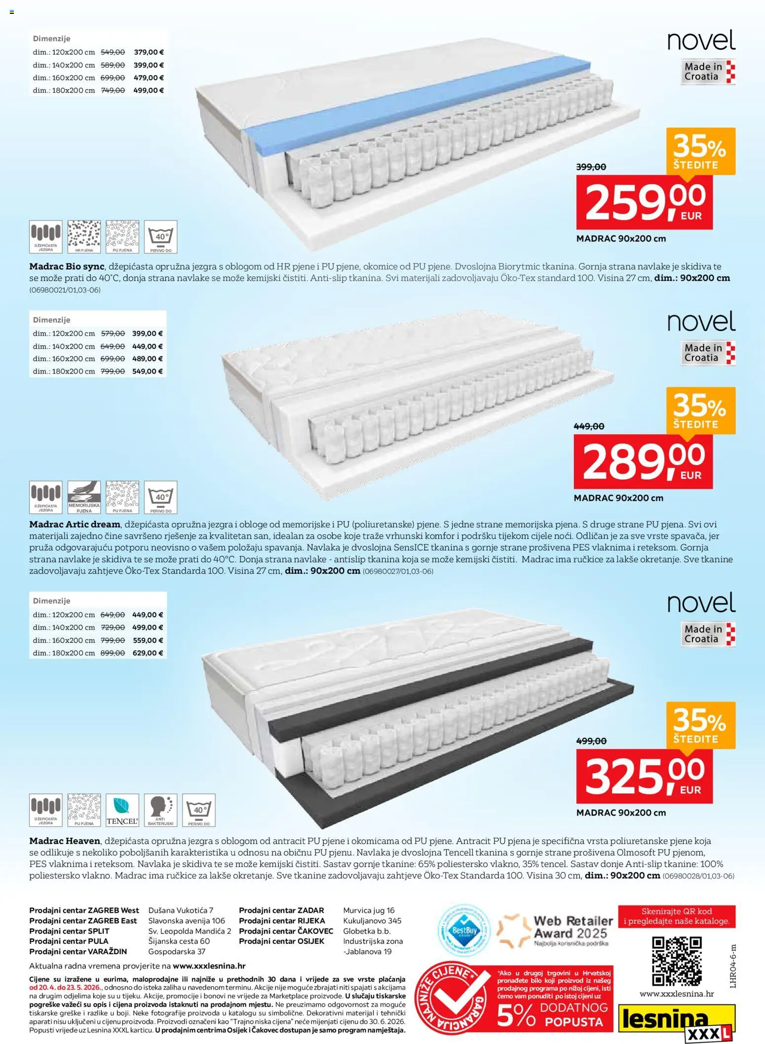 Lesnina katalog | vrijedi od 20.04.2026 | Stranica: 8 | Proizvodi: Madrac
