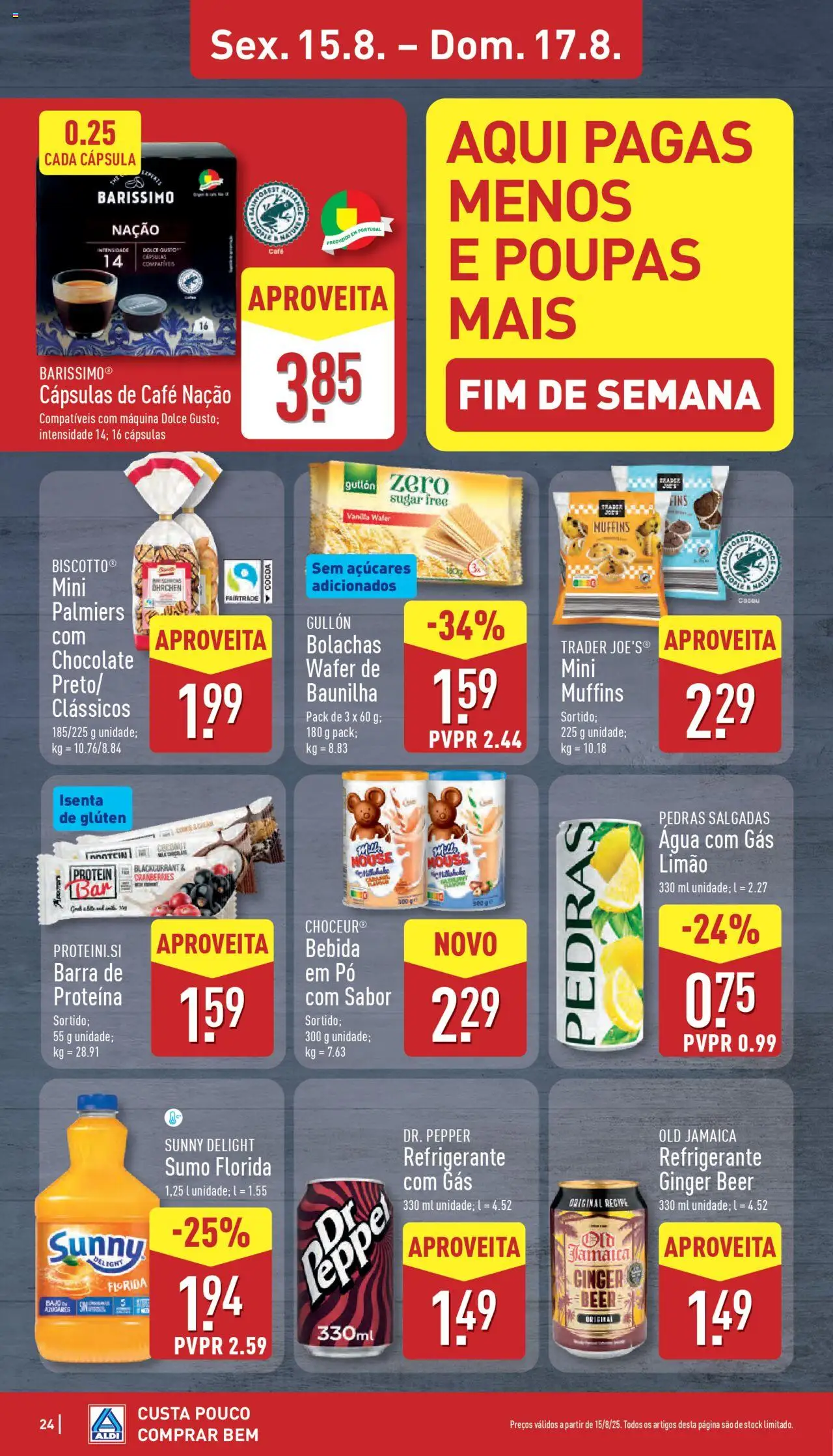 Aldi folheto │ válido de 11.08.2025 | Página: 24 | Produtos: Mouse, Café, Chocolate, Sumo