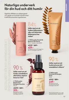 Wellosophy Smooth & Balance Gel-Serum, 50 ml. Sample code 46107. - Förhandsvisning av reklamblad från butik Oriflame aktuell från 10.12.2025 | Sida: 127 | Produkter: Mask, Serum
