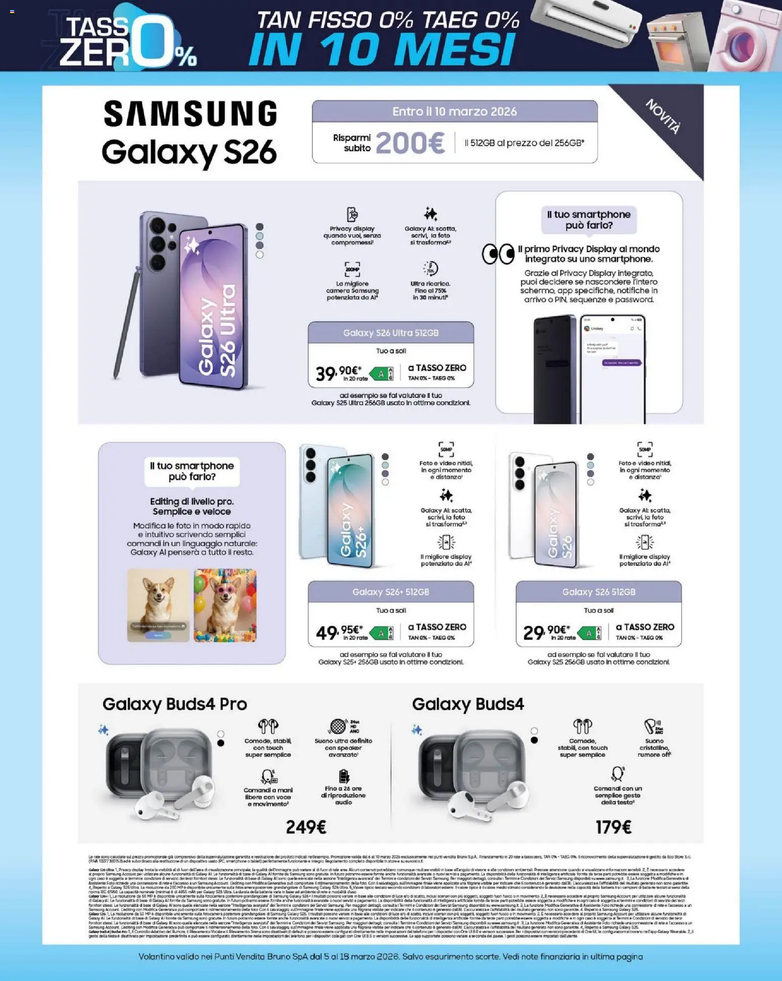 Volantino BRUNO del 05.03.2026 | Pagina: 14 | Prodotti: Smartphone, Audio, Speaker, Batteria
