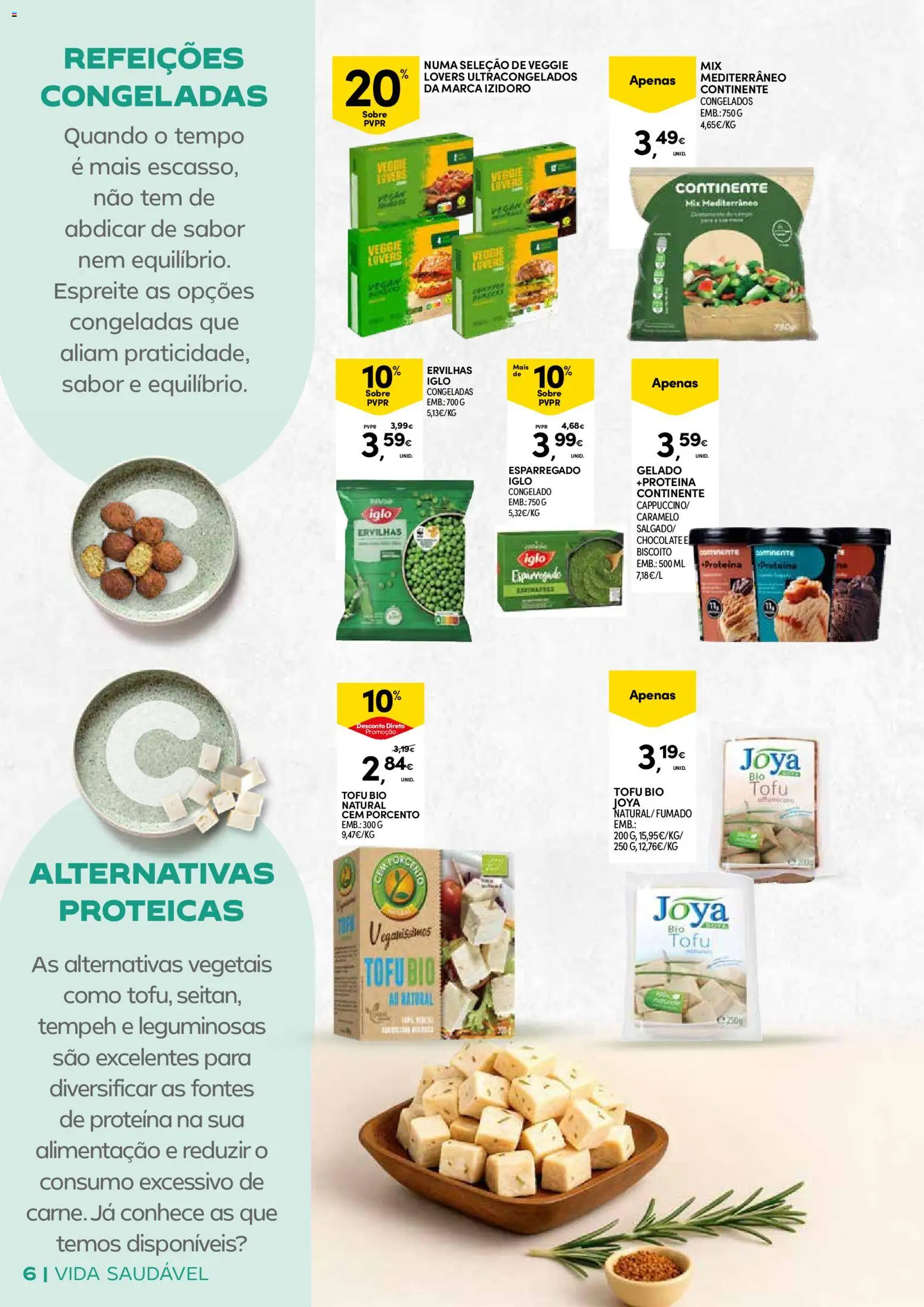 Continente - Açores: Vida Saudável │ válido de 20.01.2026 | Página: 6 | Produtos: Gelado, Chocolate, Proteina