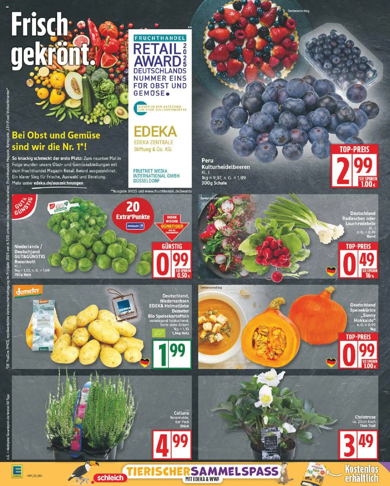Edeka Prospekt 	 – gültig ab 06.10.2025 | Seite: 2 | Produkte: Kartoffeln, Gemüse, Obst