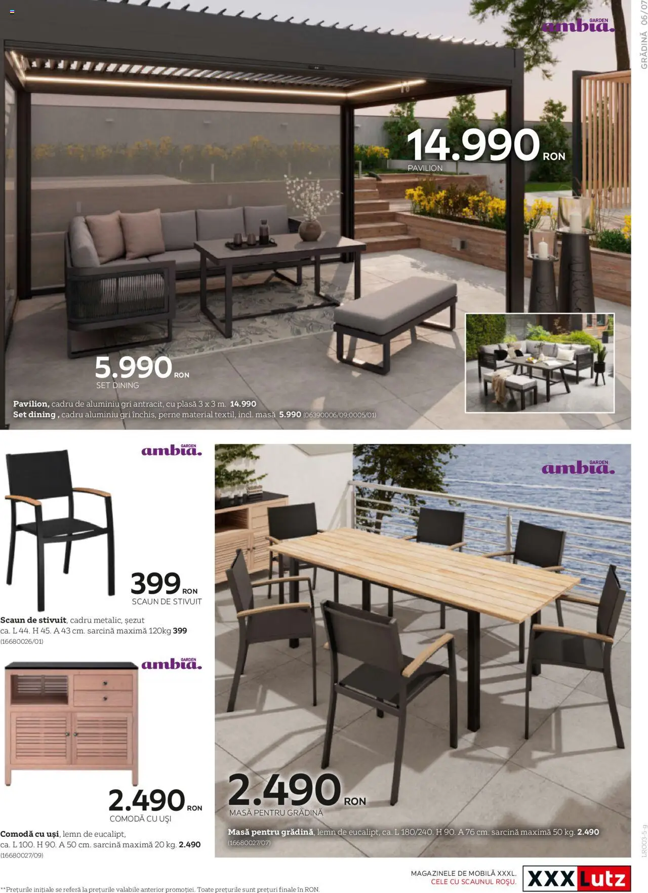 XXXLutz catalog - Grădină – valabil de la 10.03.2025 | Pagină: 7 | Produse: Masă, Scaun, Pavilion, Comodă
