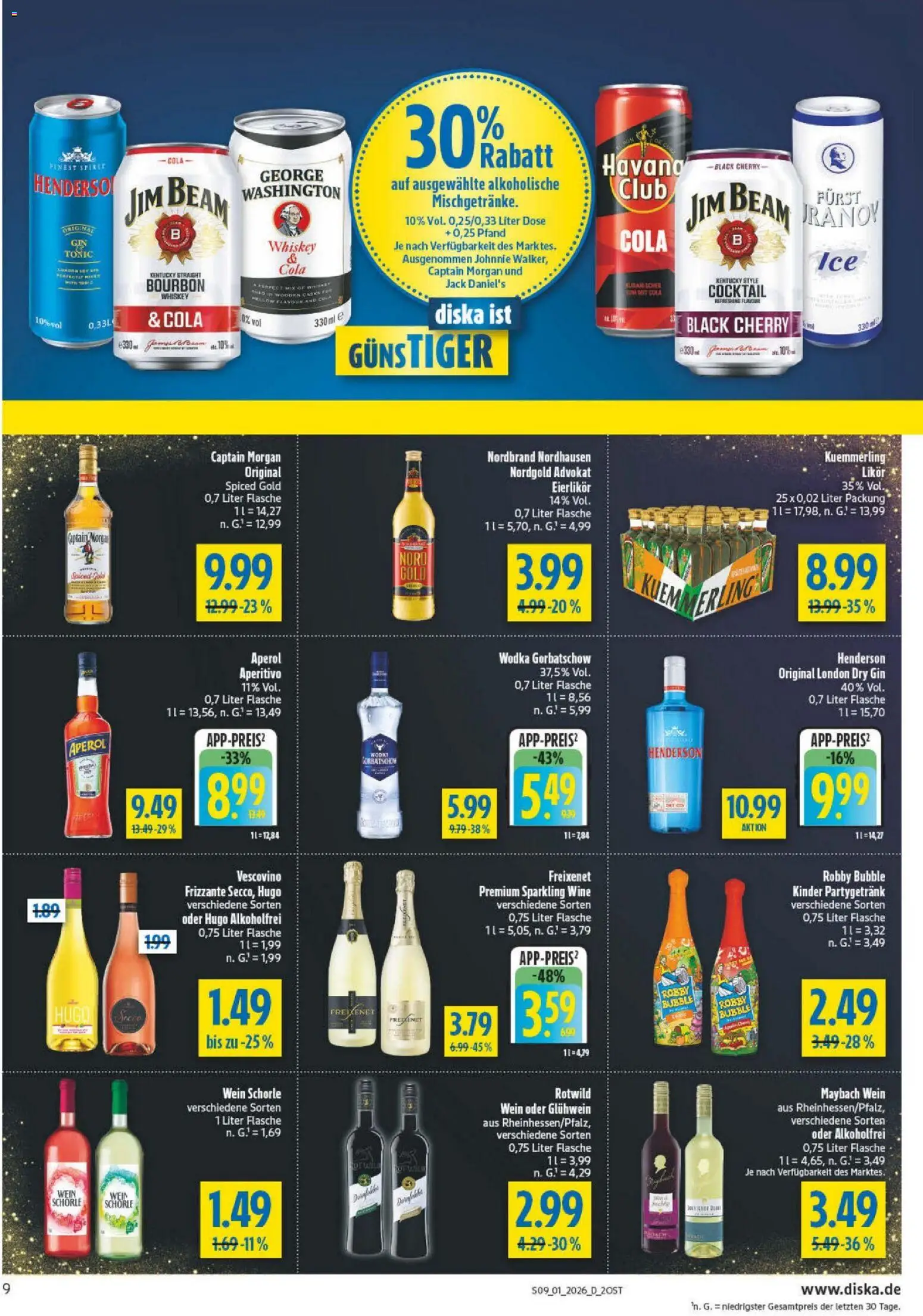 Diska - Diska Angebote Sachsen-Thüringen KW01 – gültig ab 29.12.2025 | Seite: 9 | Produkte: Freixenet, Jack Daniel's, Wein, Whiskey