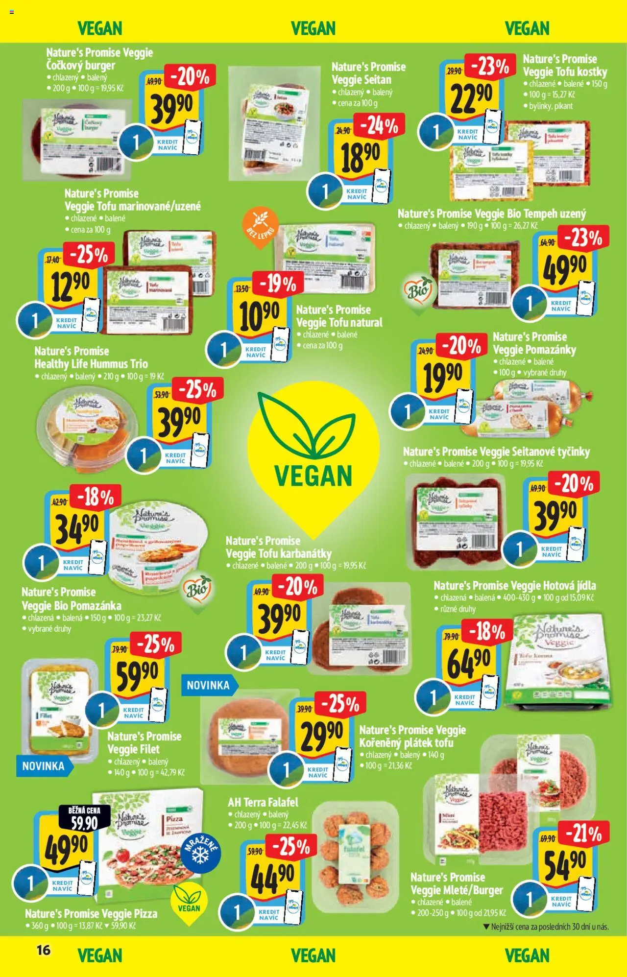 Albert leták - Hypermarket - Bio od 03.09.2025 | Strana: 16 | Produkty: Vegan, Burger, Tyčinky, Filet