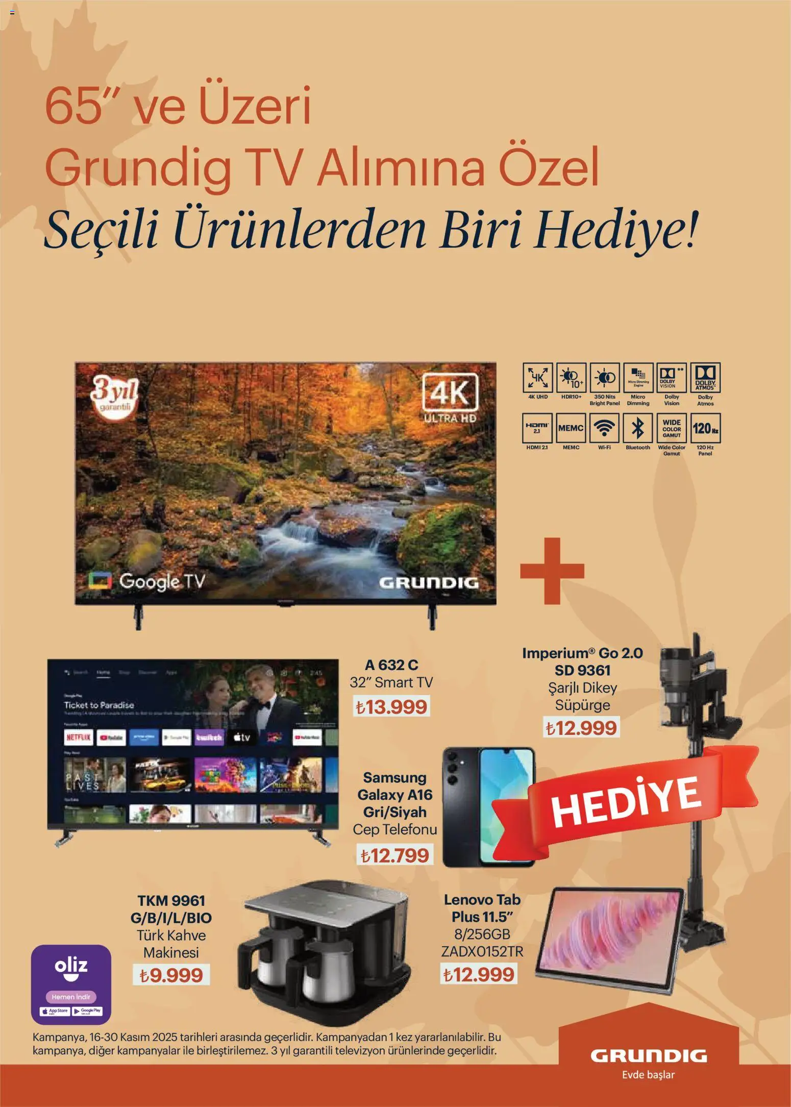 Arçelik Katalog - 16.11.2025 tarihinden itibaren geçerlidir | Sayfa: 96 | Ürünler: Kahve, TV, Televizyon