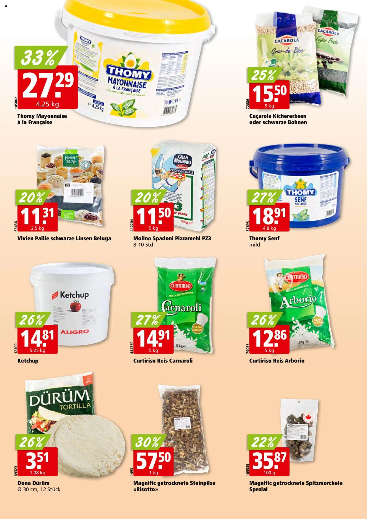 Aligro Aktionen Schlieren, Gossau SG, Frauenfeld, Rapperswil-Jona, Sargans, Bern, Brüttisellen, Pratteln, Emmen, Spreitenbach – gültig ab 01.12.2025 | Seite: 22 | Produkte: Pizza, Reis, Ketchup, Mayonnaise