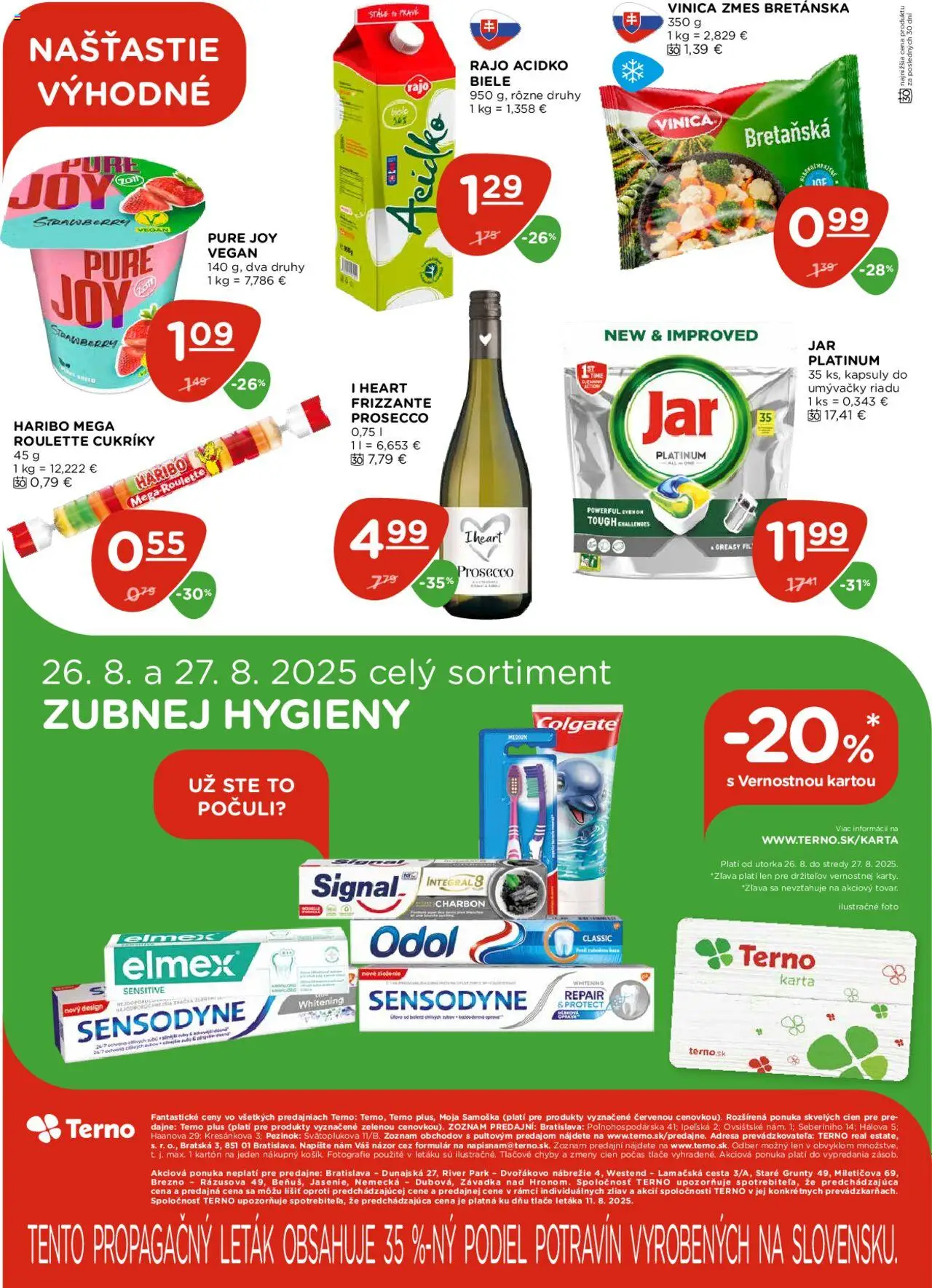 Terno leták │ platný od 21.08.2025 | Strana: 24 | Produkty: Prosecco, Cukríky, Acidko
