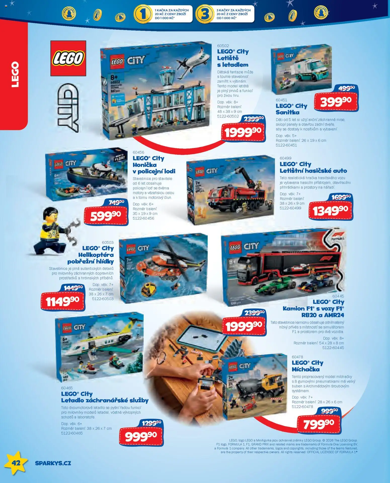 Sparkys katalog Léto 2026 od 01.05.2026 | Strana: 42 | Produkty: LEGO, Známky, Buben, Stavebnice