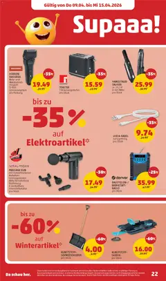 Penny Markt - Flugblatt ab 09.04.2026 gültig | Seite: 22 | Produkte: Radio, USB, Rasierer, Toaster