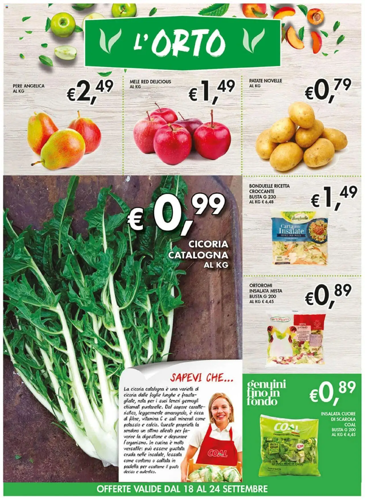 Volantino Coal del 11.09.2025 | Pagina: 3 | Prodotti: Mele, Insalata, Patate, Padella