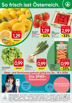 Spar Obst & Gemüse ab 13.04.2026 gültig