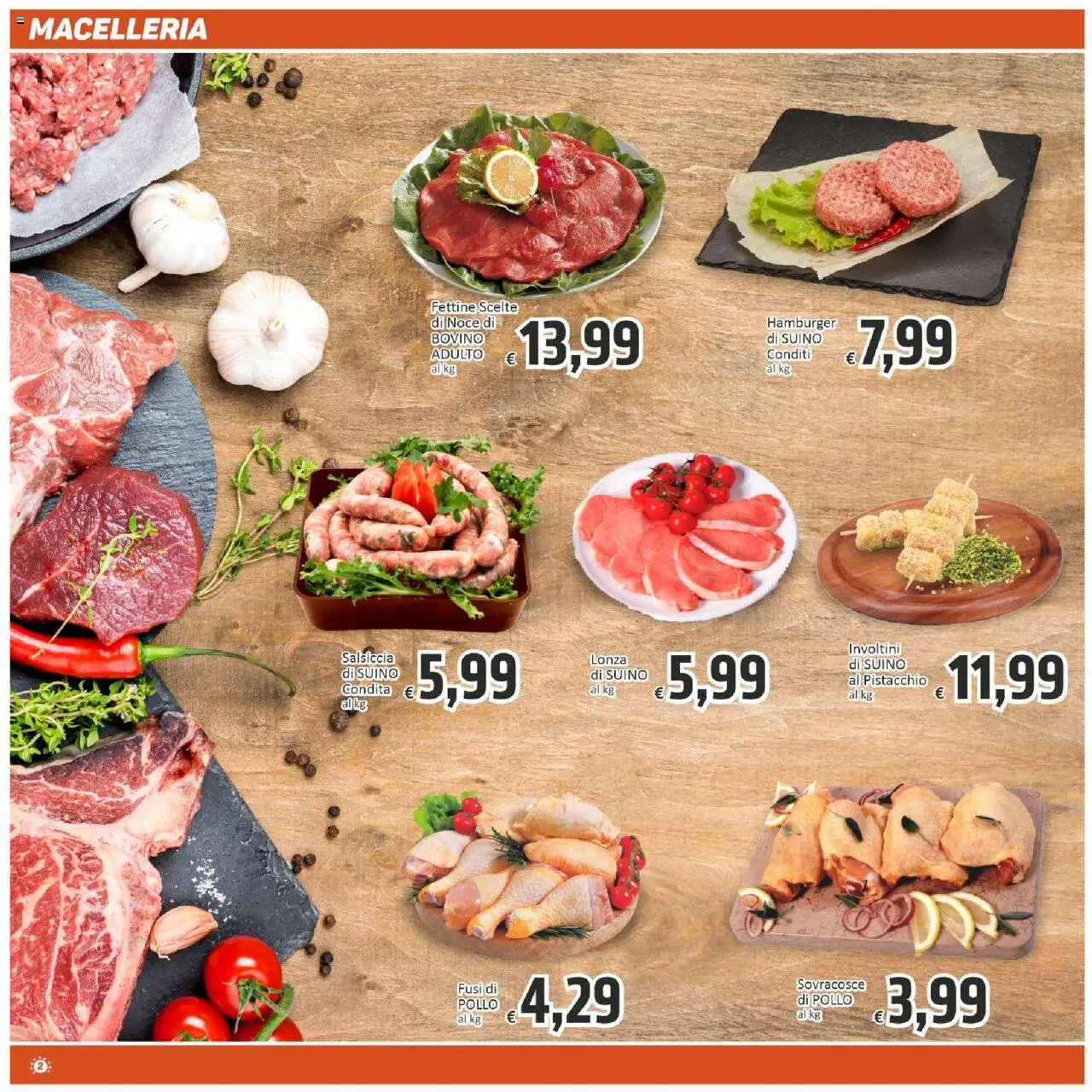 Volantino Paghi Poco del 20.10.2025 | Pagina: 2 | Prodotti: Bovino, Suino, Salsiccia, Hamburger