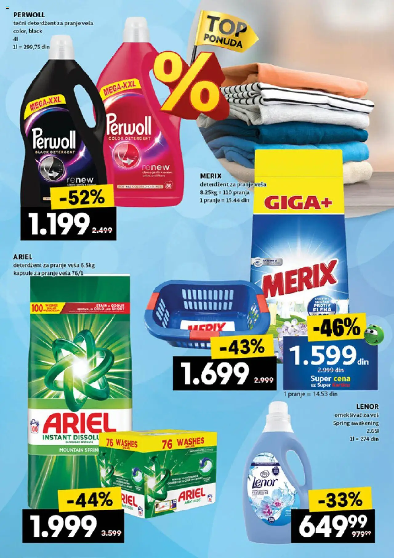 Idea katalog - važi od 21.08.2025 | Strana: 47 | Proizvode: Deterdžent, Lenor, Kapsule, Perwoll