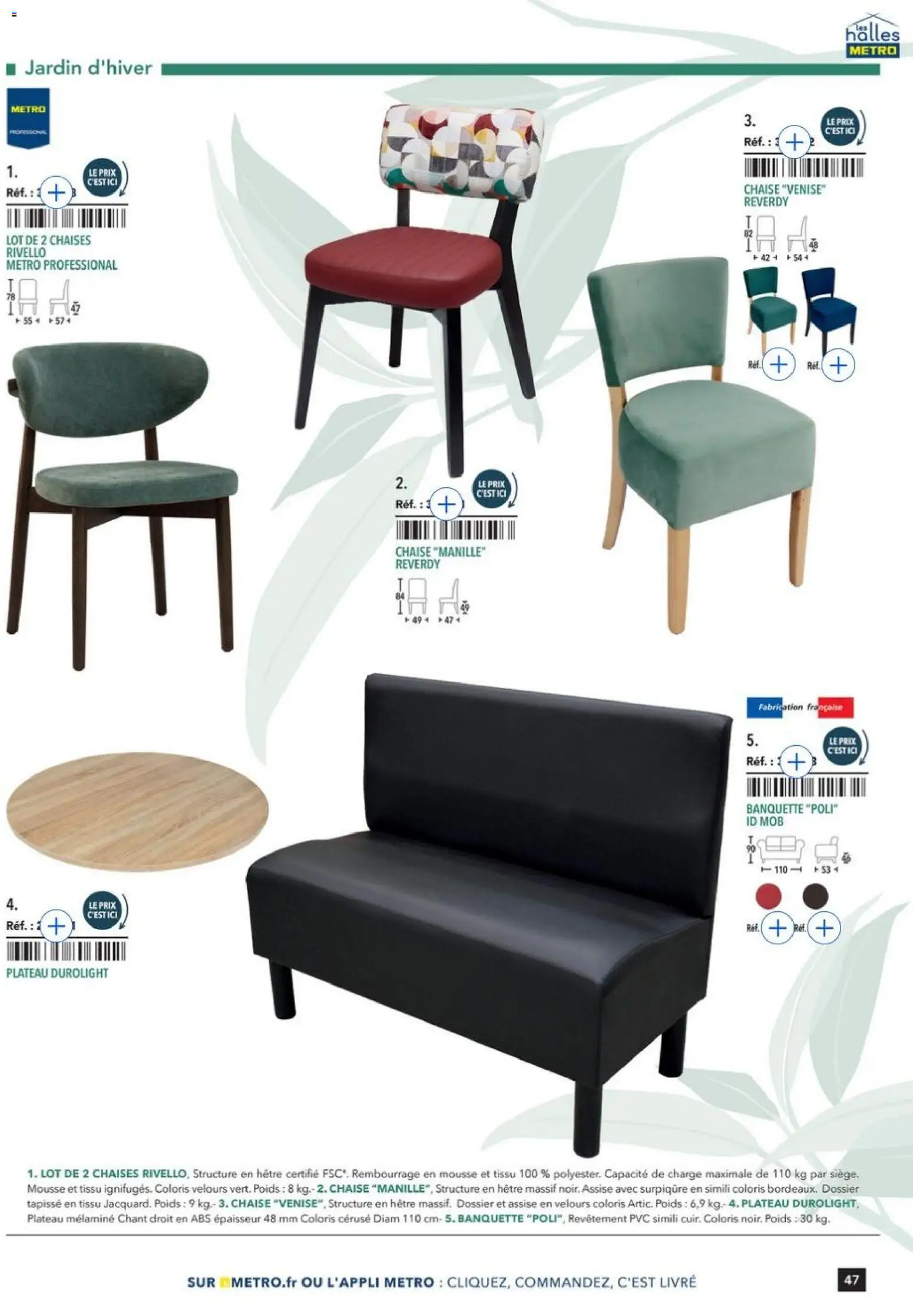 {H1} | Page: 47 | Produits: Plateau, Poids, Mousse, Chaise