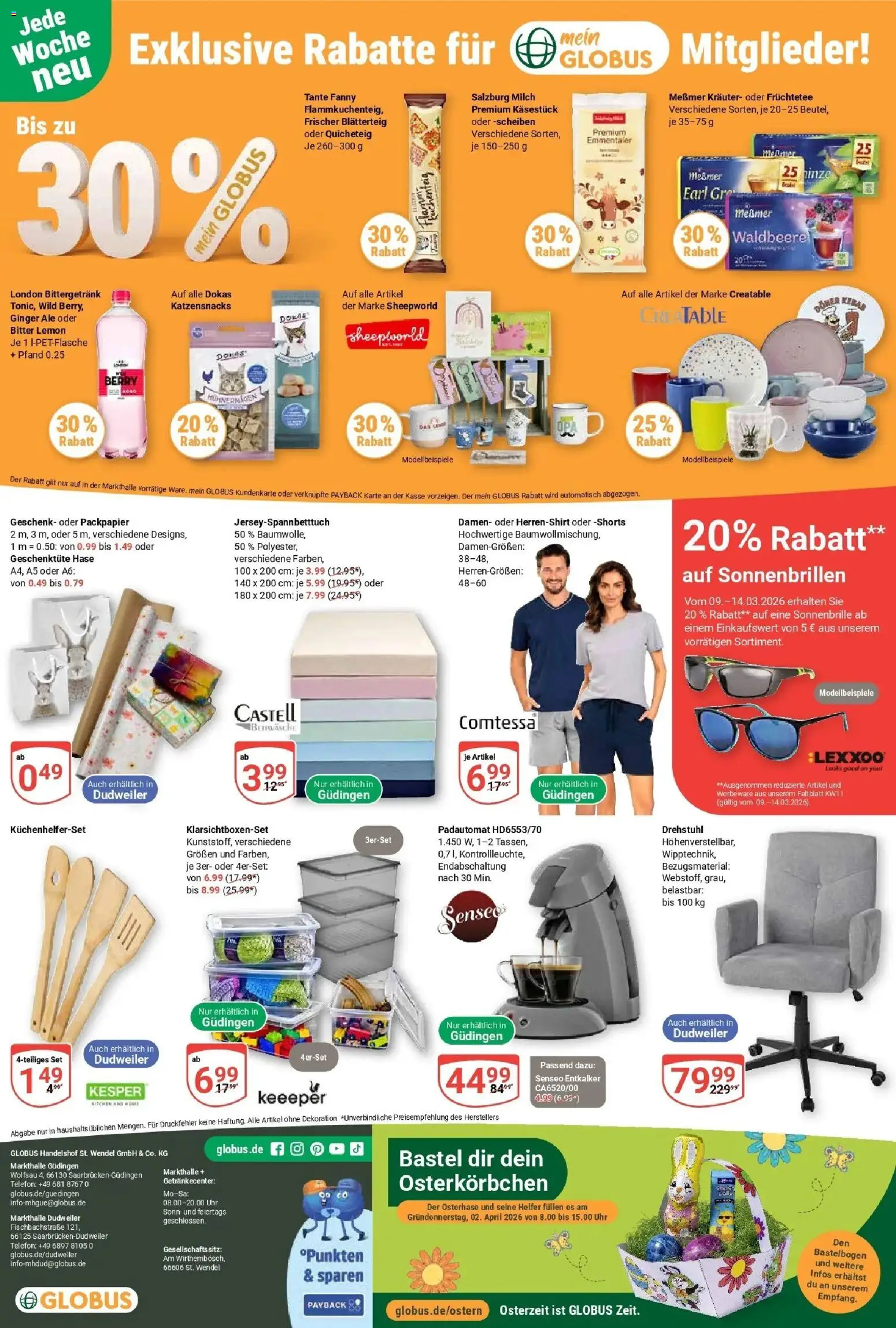 Globus prospekt Saarbrücken-Güdingen	 – gültig ab 09.03.2026 | Seite: 25 | Produkte: Senseo, Milch, Messmer, Uhr