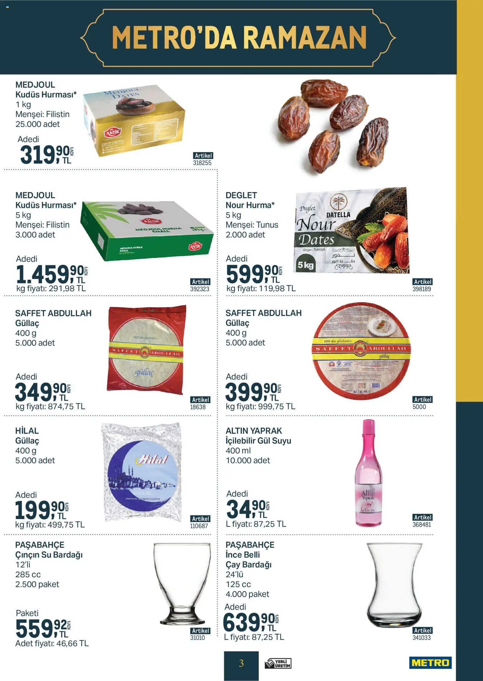 Metro - Kurum ve İşletme Mutfakları - 11.03.2026 tarihinden itibaren geçerlidir | Sayfa: 3