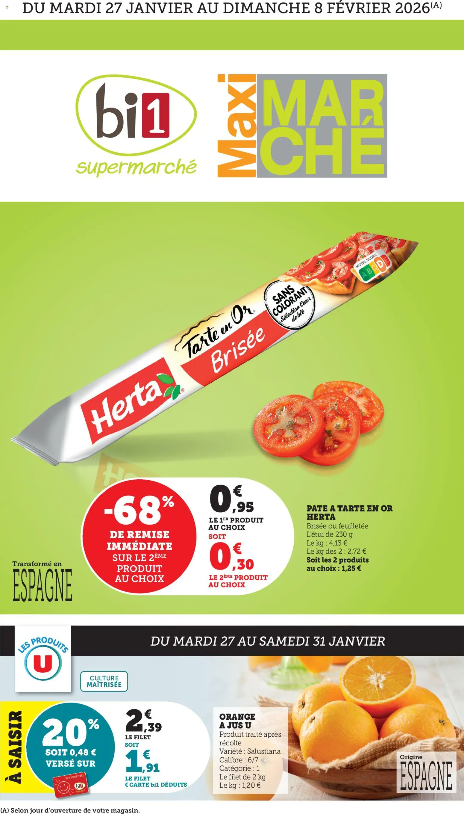 {H1} | Page: 1 | Produits: Orange a Jus, Orange, Jus