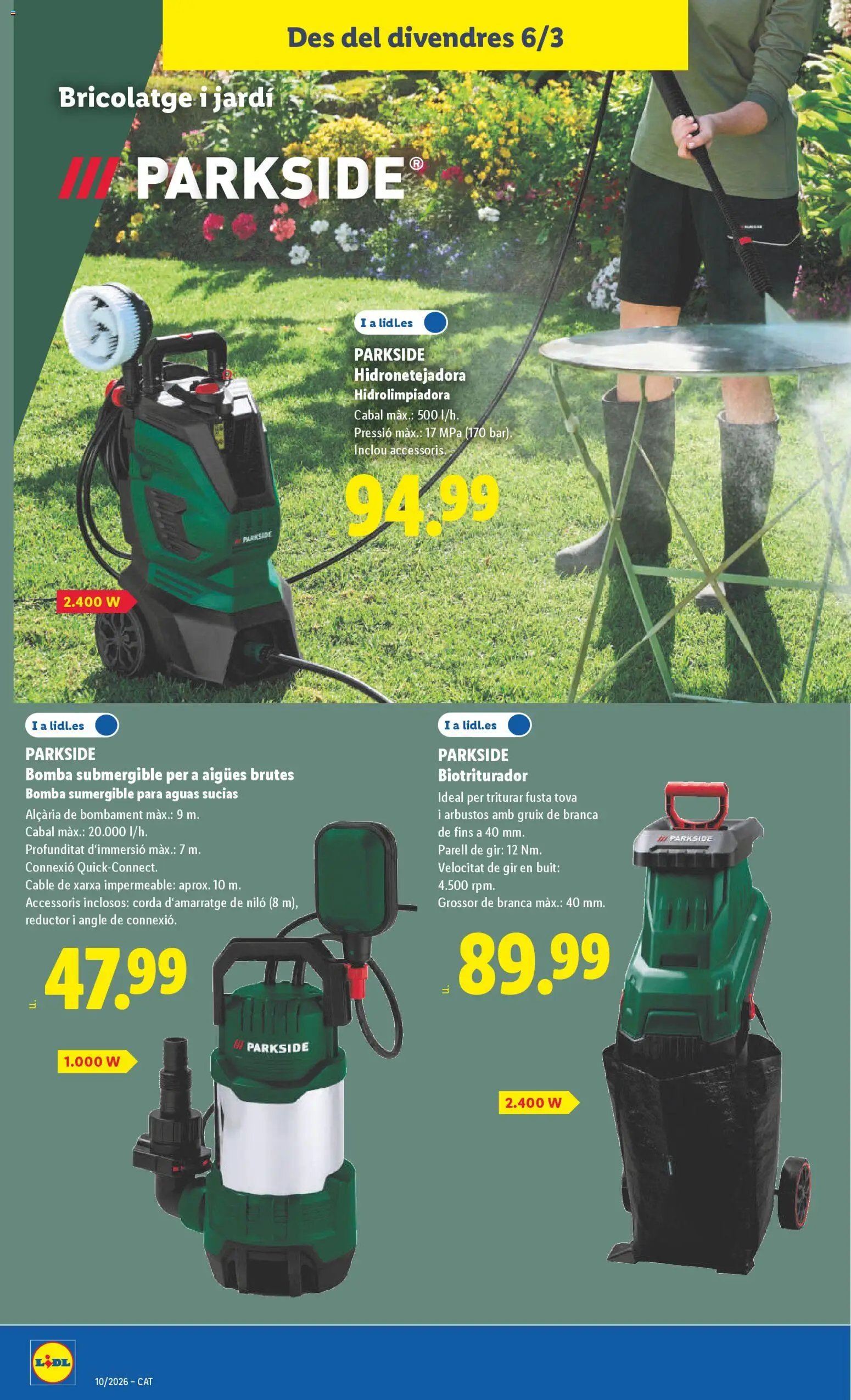 Lidl folleto de bazar │ válido desde el 02.03.2026 | Página: 18 | Productos: Hidrolimpiadora, Cable