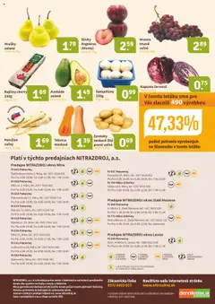 Nové Nitrazdroj akcie – leták je platný od 19.09.2025 | Strana: 16 | Produkty: Kapusta, Avokádo, Zemiaky, Ovocie