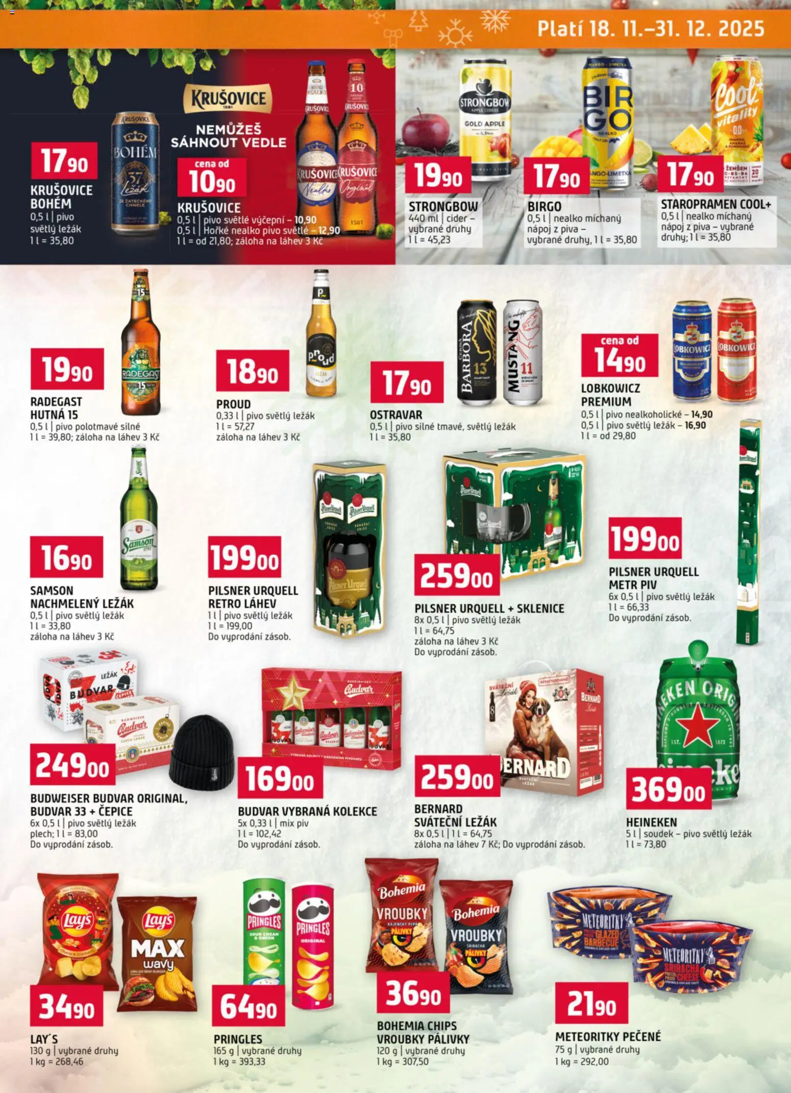 Terno leták - Zlín od 26.11.2025 | Strana: 23 | Produkty: Staropramen, Strongbow, Lay's, Sklenice