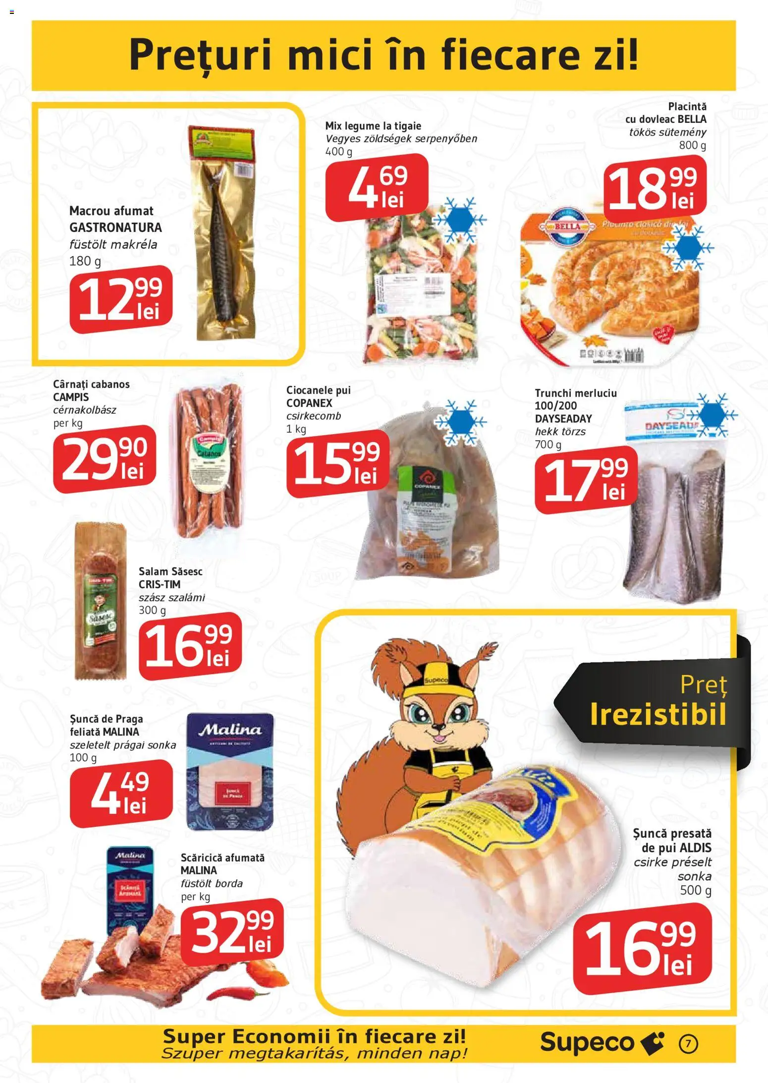 Noul catalog Supeco – valabil de la 30.10.2025 | Pagină: 7 | Produse: Salam, Șuncă, Legume, Cârnați