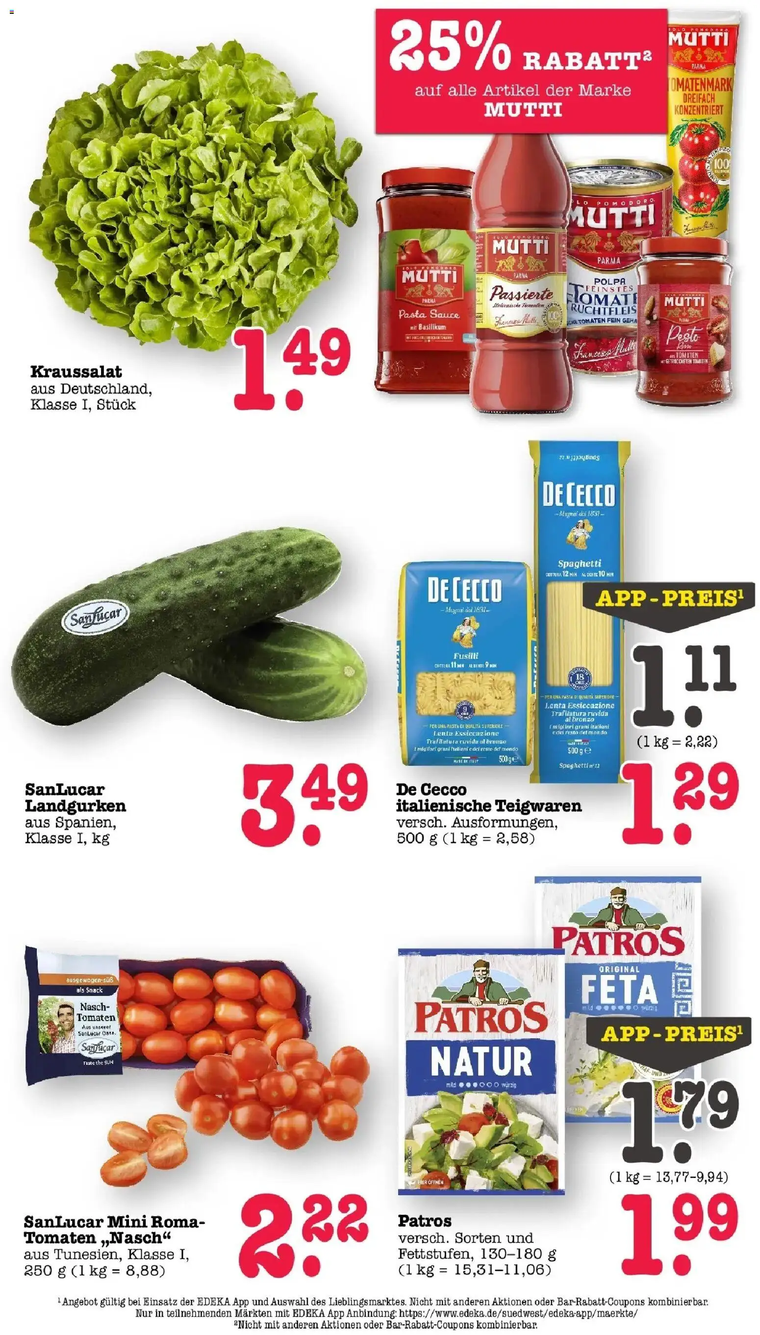 Edeka prospekt Wörth Am Rhein	 – gültig ab 09.03.2026 | Seite: 4 | Produkte: Feta, Tomaten, Patros, Pasta
