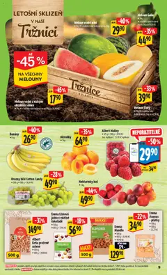 Albert leták - Hypermarket od 16.07.2025 | Strana: 14 | Produkty: Meloun, Banány, Koš, Meruňky
