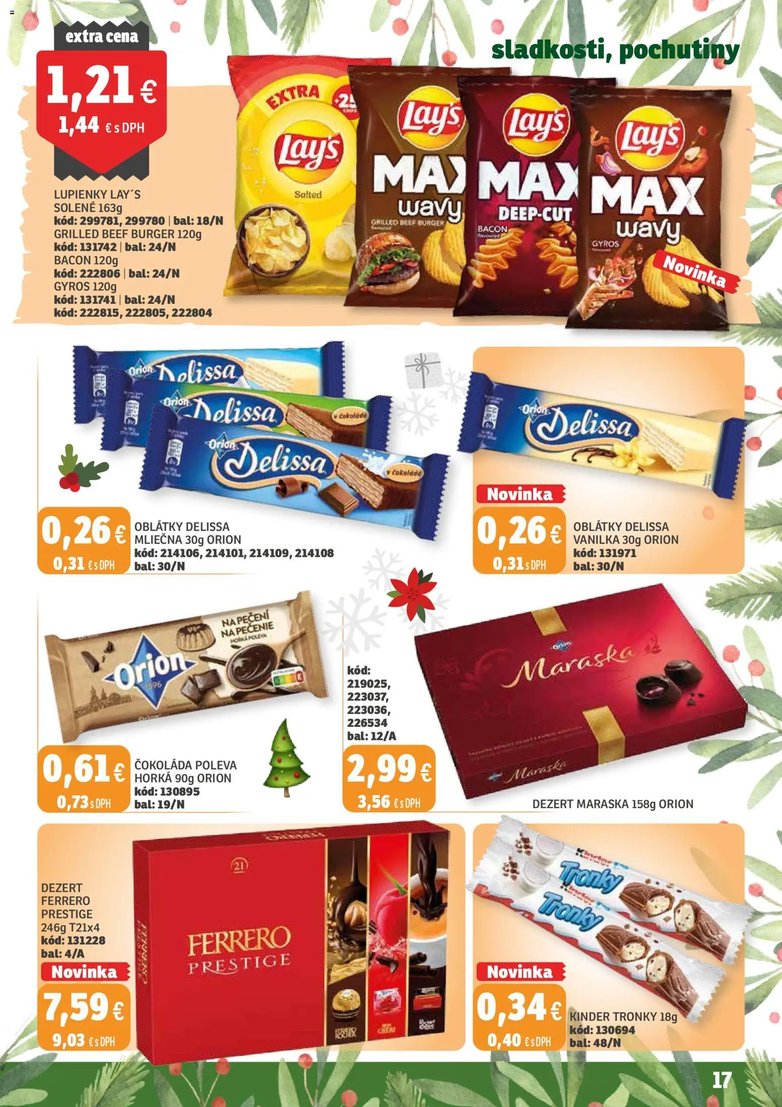 Nové Labaš akcie – leták je platný od 12.12.2025 | Strana: 17 | Produkty: Kinder, Čokoláda