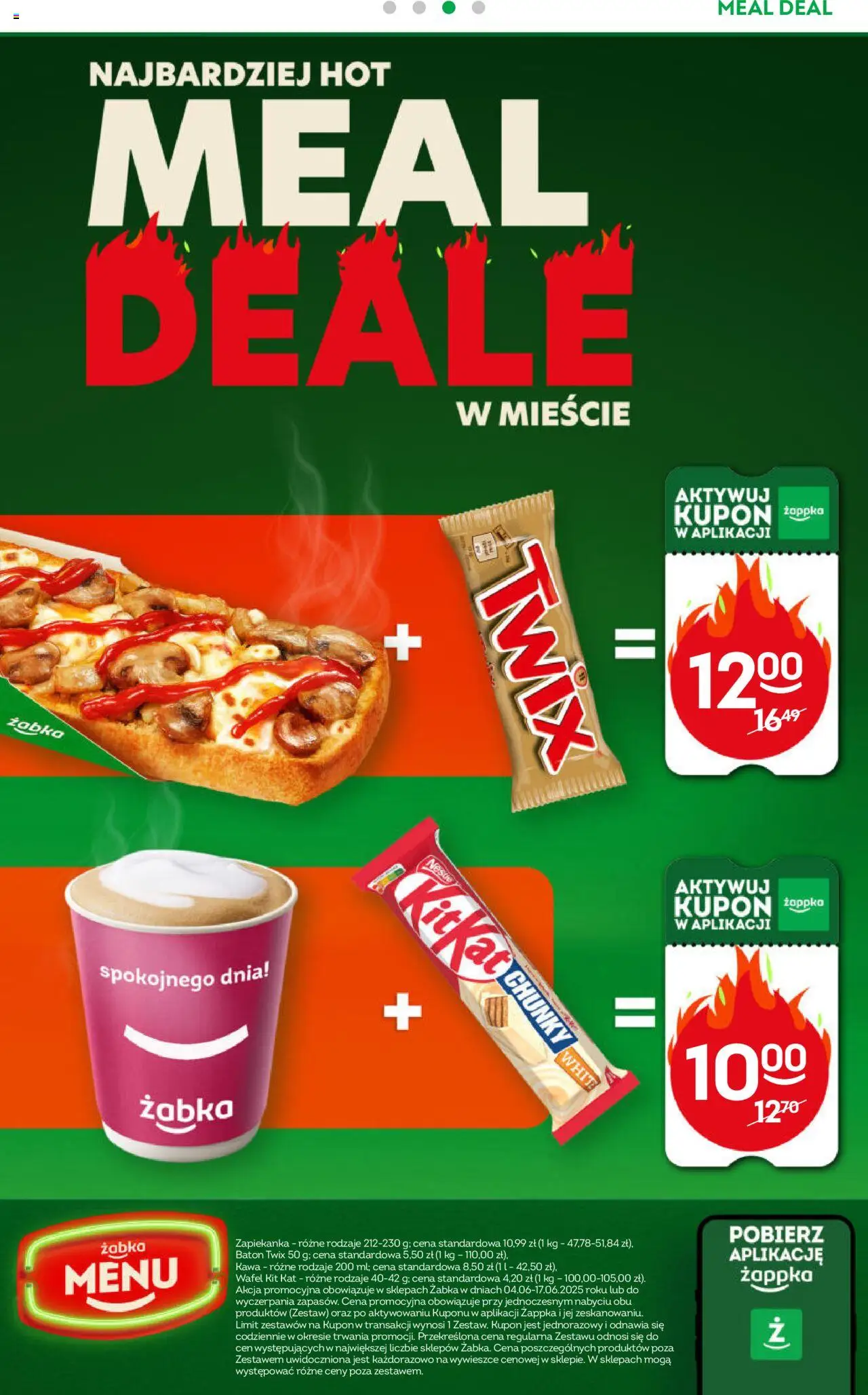 Żabka Gazetka od 04.06.2025 | Strona: 62 | Produkty: Zapiekanka, Baton, Kawa