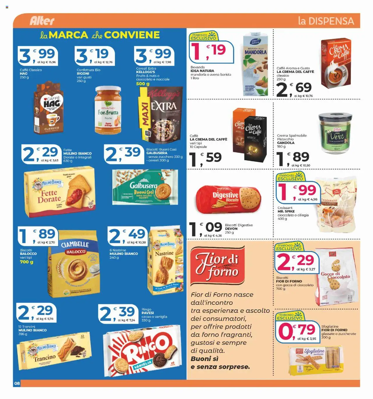 Volantino Alter Discount del 22.08.2025 | Pagina: 8 | Prodotti: Crema, Cioccolato, Frutta, Nocciole