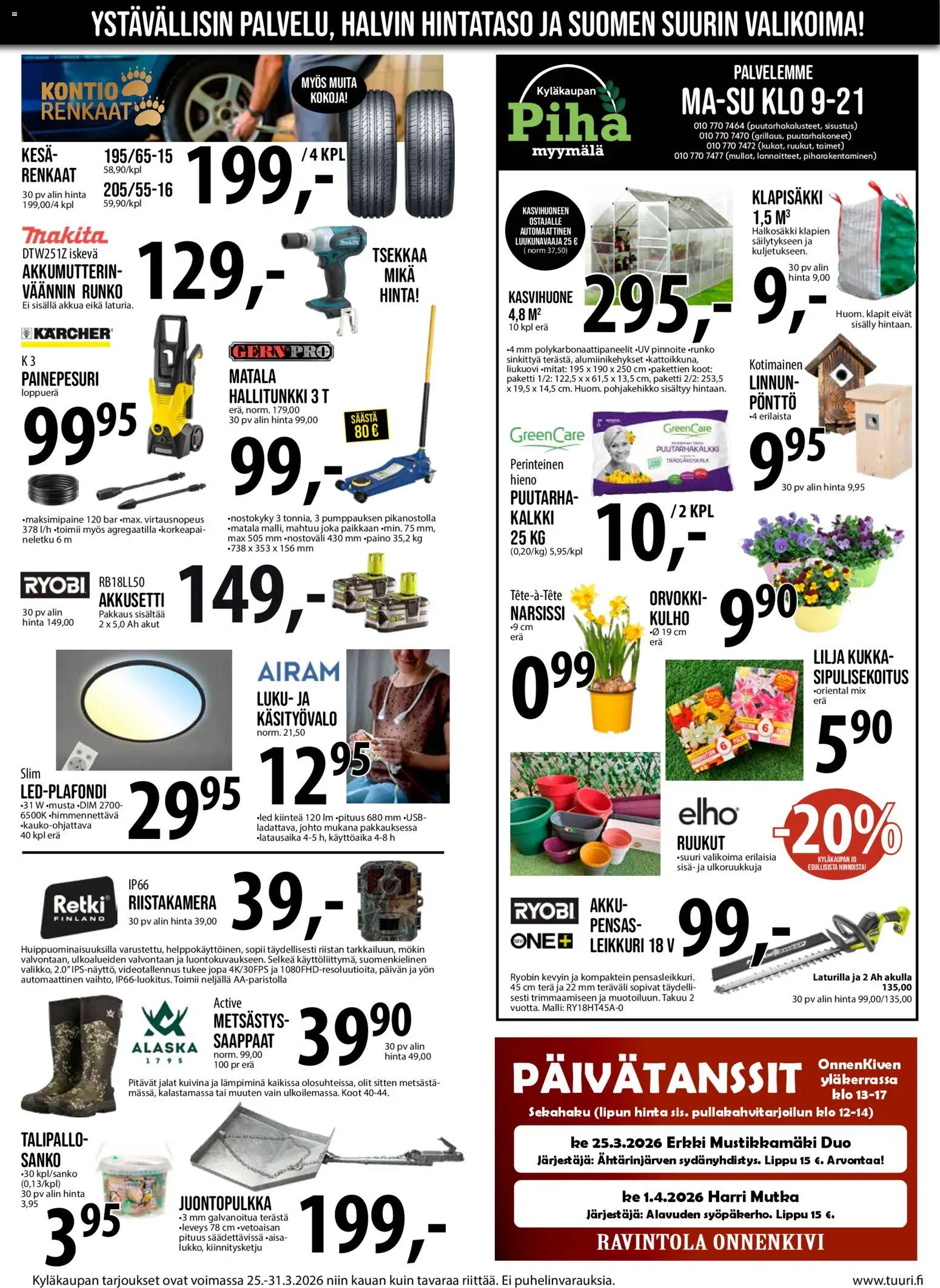 Tuuri tarjoukset – voimassa 25.03.2026 alkaen | Sivu: 4 | Tuotteet: USB, Leikkuri, Saappaat, Puhelin
