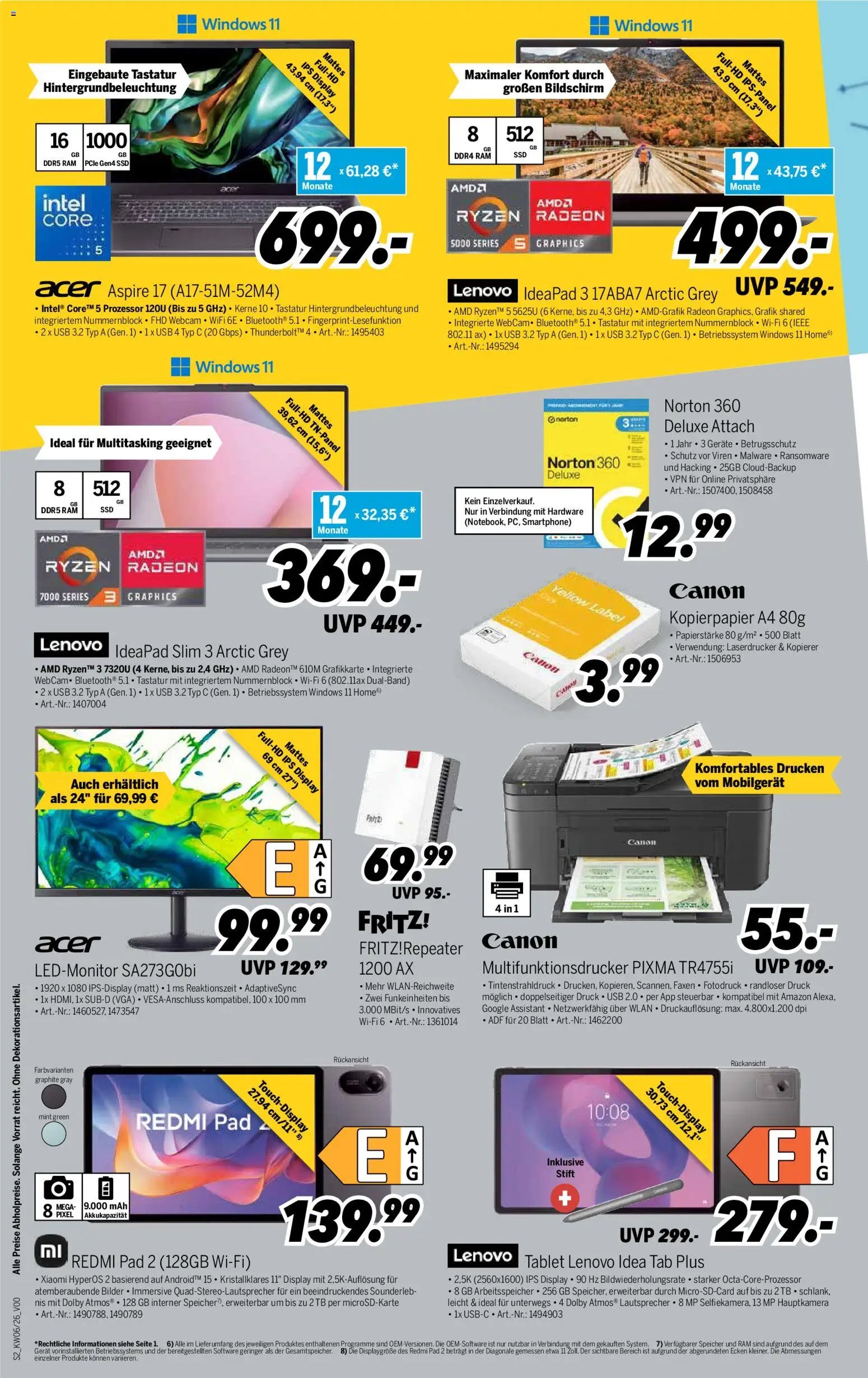 Medimax Prospekt 	 – gültig ab 31.01.2026 | Seite: 2 | Produkte: Lenovo, Xiaomi, Lautsprecher, Bildschirm