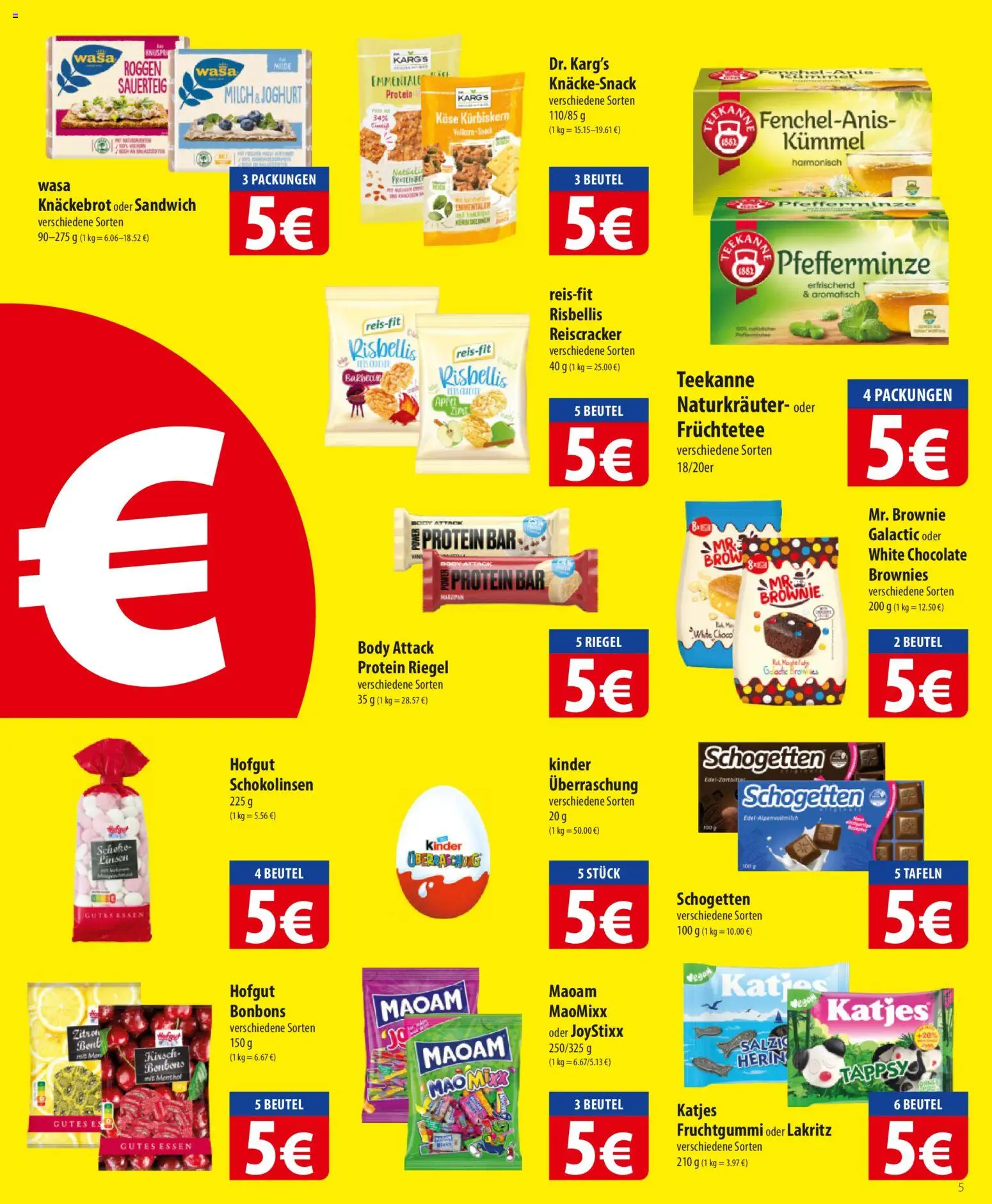 Famila Prospekt 	 – gültig ab 23.02.2026 | Seite: 5 | Produkte: Milch, Käse, Teekanne, Schogetten