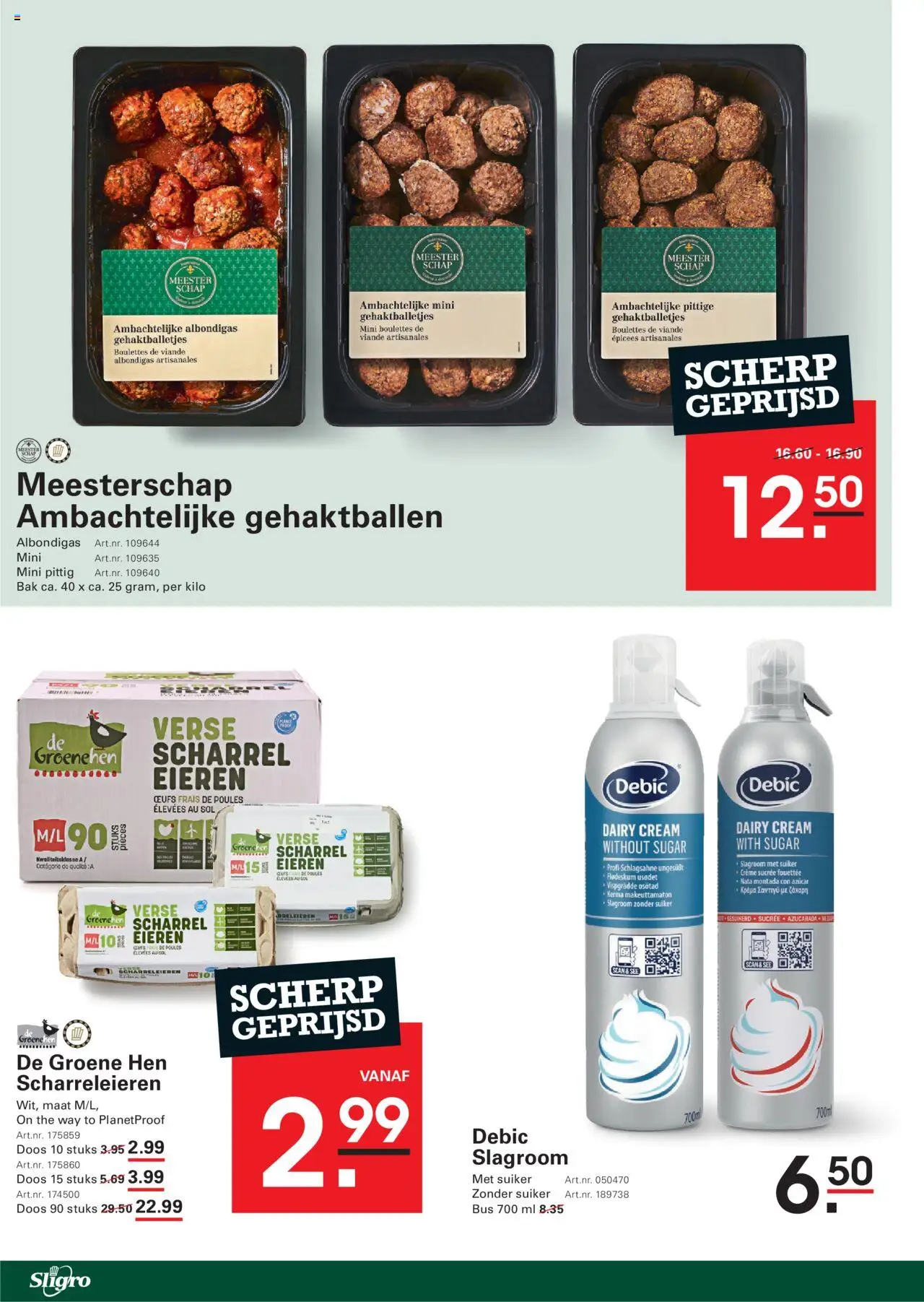 {H1} | Pagina: 40 | Producten: Eieren, Waffelini, Slagroom, Crème