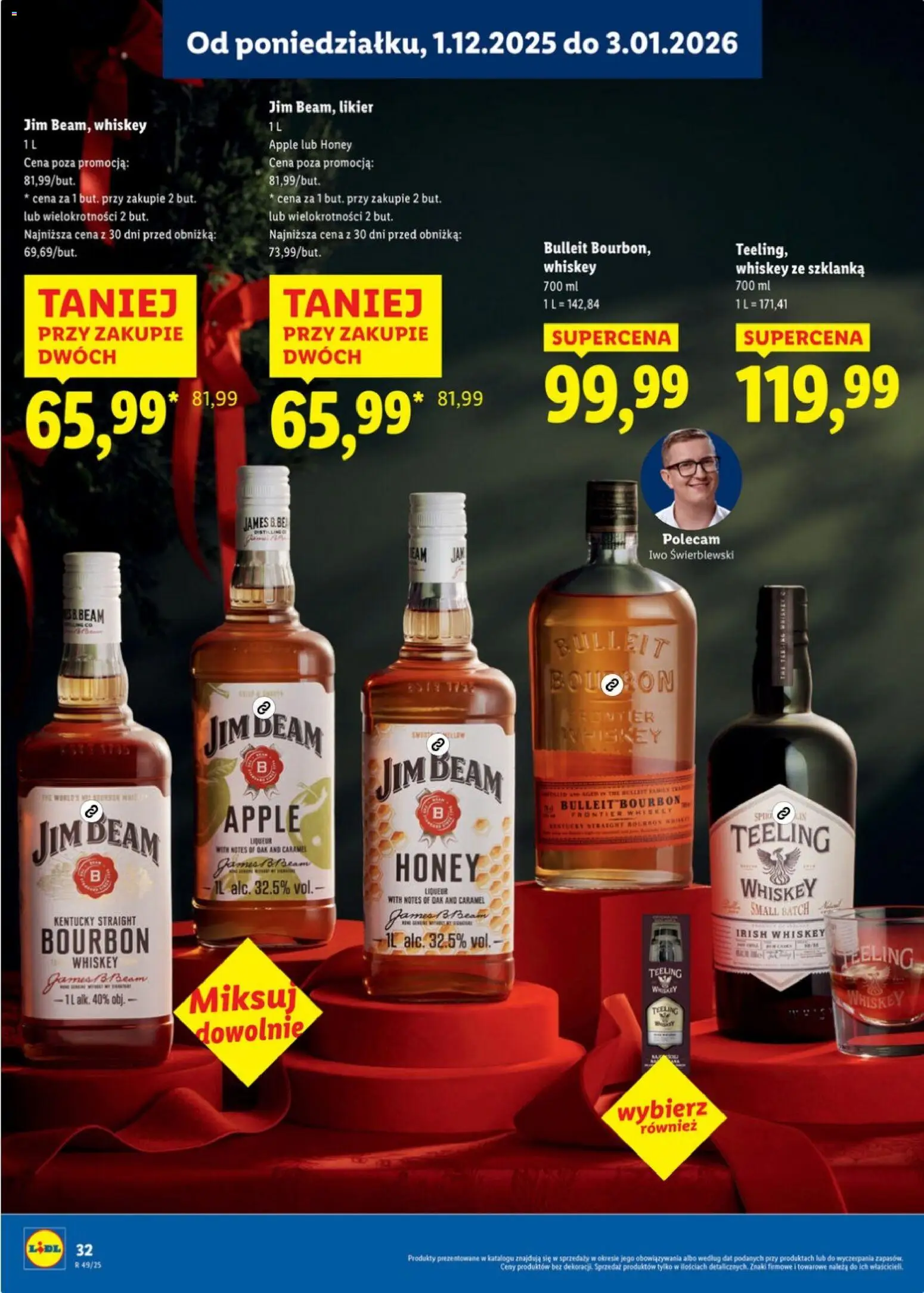 Lidl Katalog alkoholi mocnych i win od 01.12.2025 | Strona: 33 | Produkty: Szklanka, Whisky Single Malt, Monkey shoulder, Finish