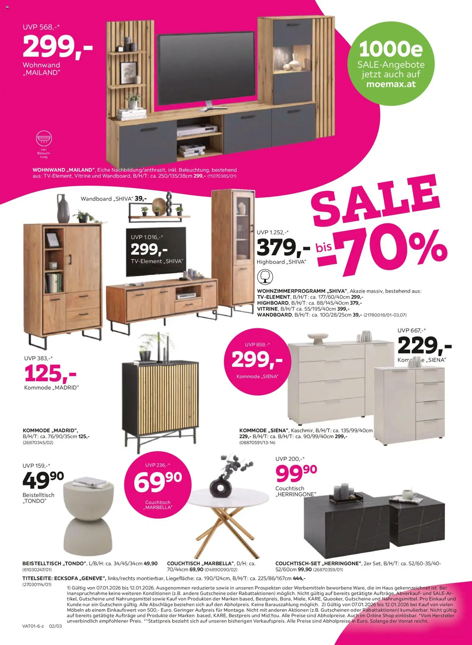 Mömax Prospekt aktuell gültig ab 06.01.2026 | Seite: 2 | Produkte: Kommode, Couchtisch