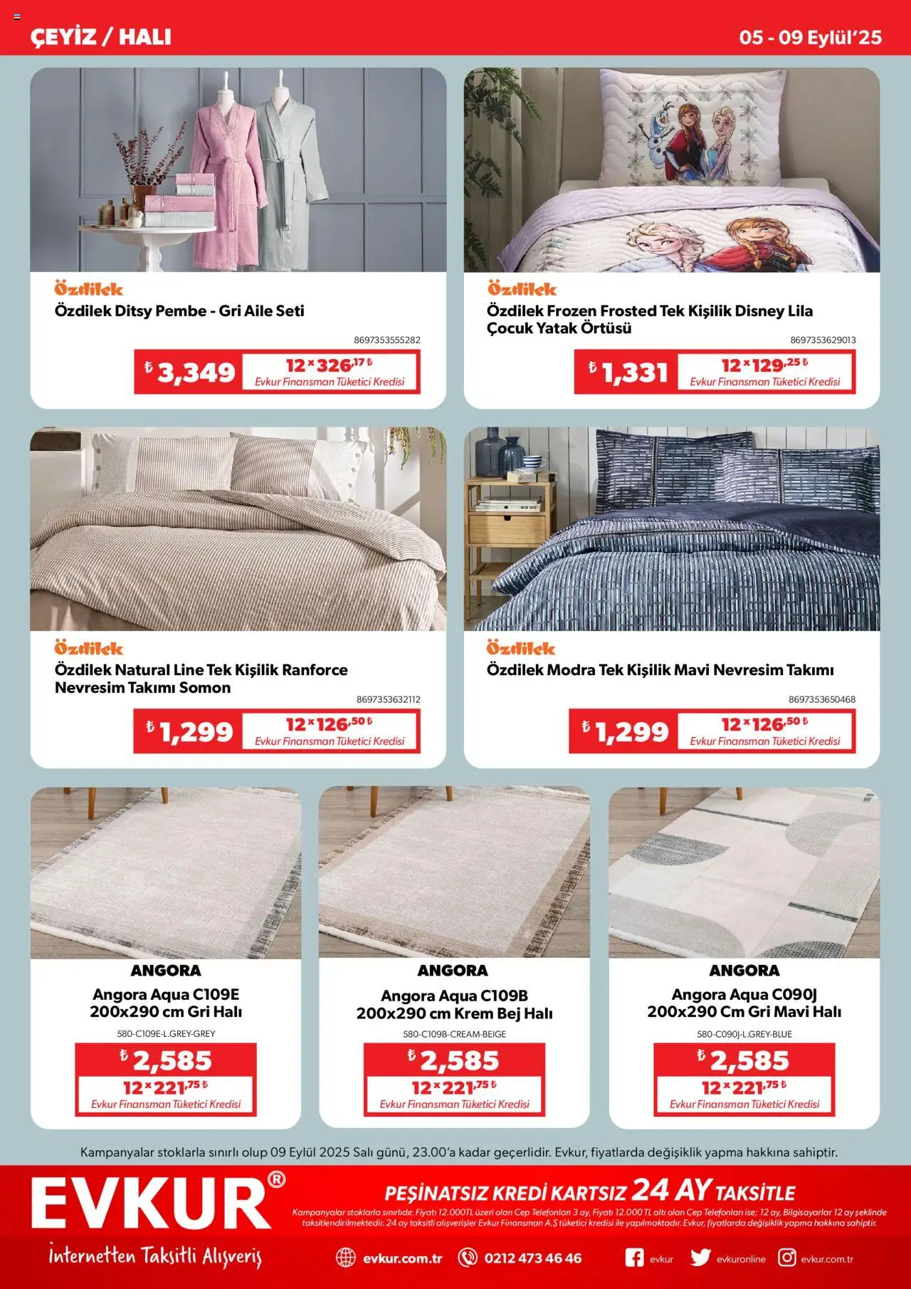 Evkur Katalog - 05.09.2025 tarihinden itibaren geçerlidir | Sayfa: 9 | Ürünler: Yatak, Halı, Yatak örtüsü, Somon