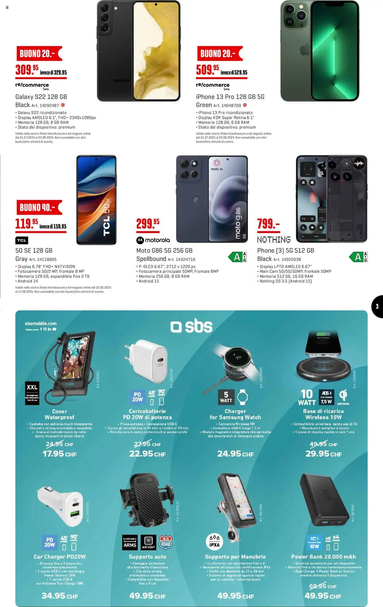 Interdiscount Aktionen IT ab 21.07.2025 | Seite: 3 | Produkte: Smartphone, Smartwatch, Samsung, Iphone