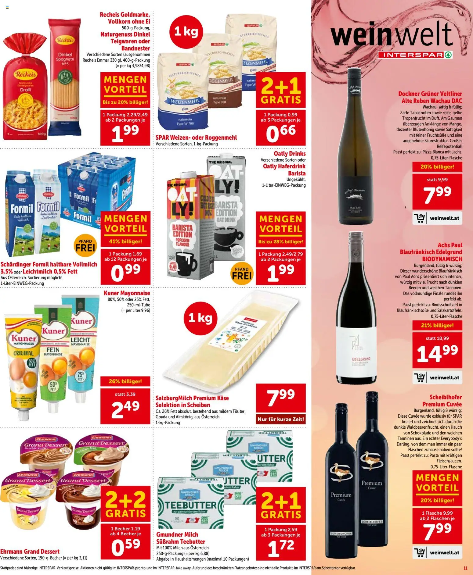 Interspar Flugblatt - Oberösterreich gültig ab 31.03.2026 | Seite: 12 | Produkte: Mayonnaise, Käse, Schokolade, Pizza