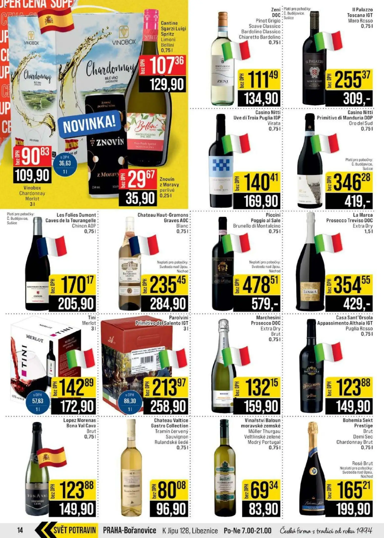 Jip leták - Cash & Carry od 29.04.2026 | Strana: 14 | Produkty: Vál, Víno, Spritz, Bellini