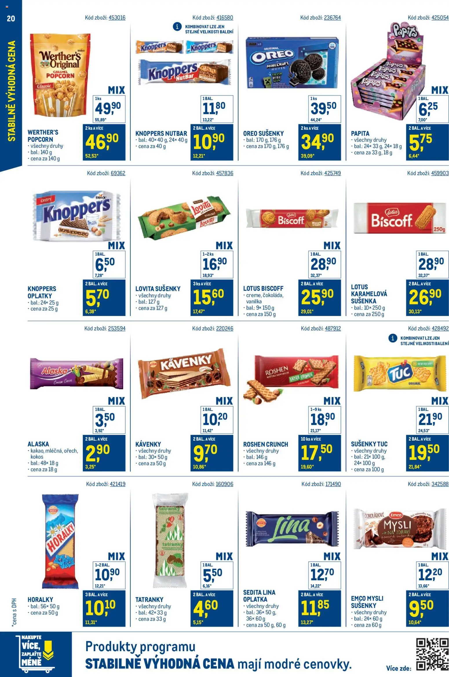 Makro leták - Stabilně výhodná cena od 28.01.2026 | Strana: 20 | Produkty: Kokos, Lina, Oplatky, Sušenky