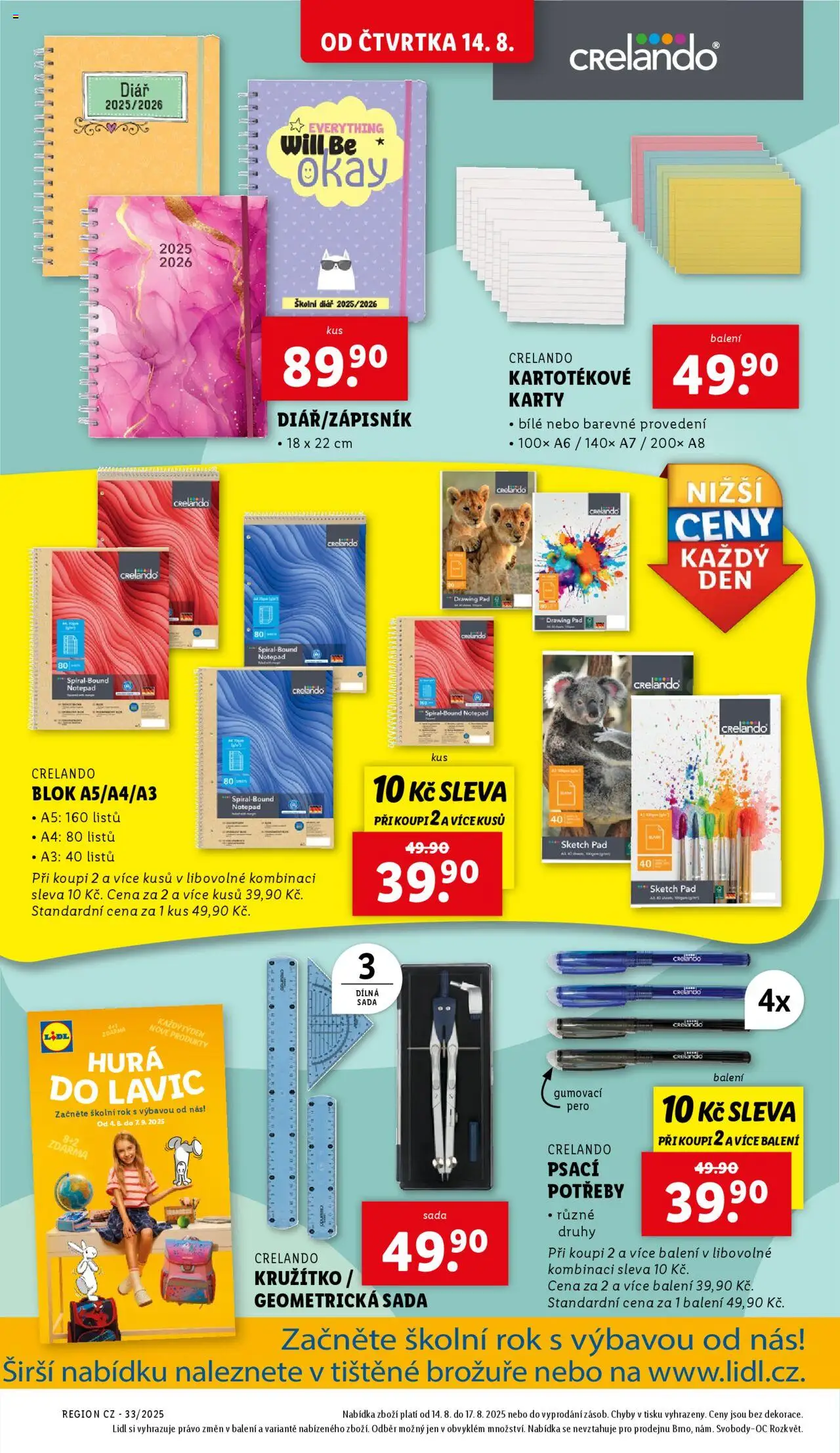 Lidl leták - Spotřební zboží od 11.08.2025 | Strana: 22 | Produkty: Pero, Notebook, Blok, Karty