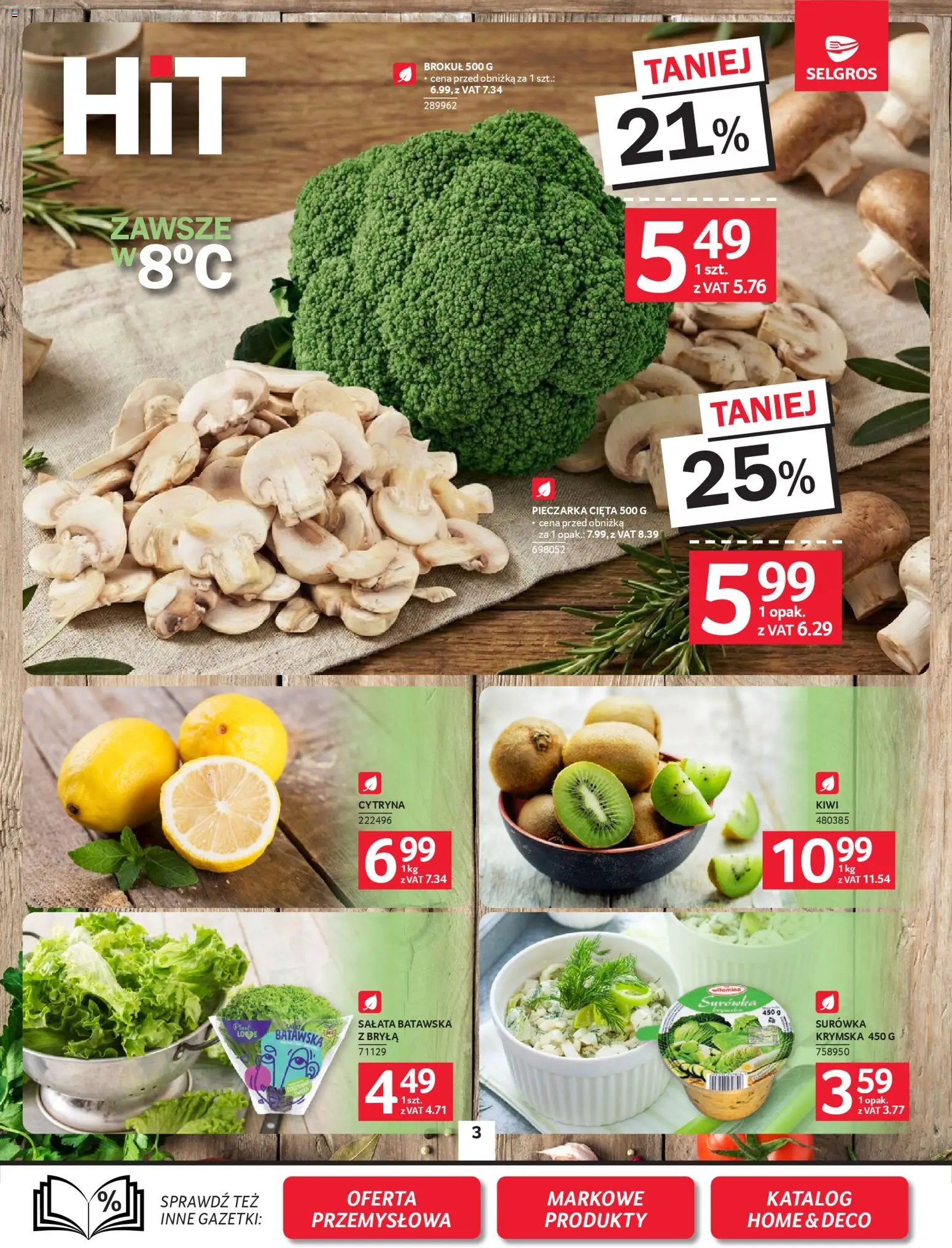 Selgros cash&carry Gazetka od 19.02.2026 | Strona: 3 | Produkty: Cytryna, Brokuł, Kiwi